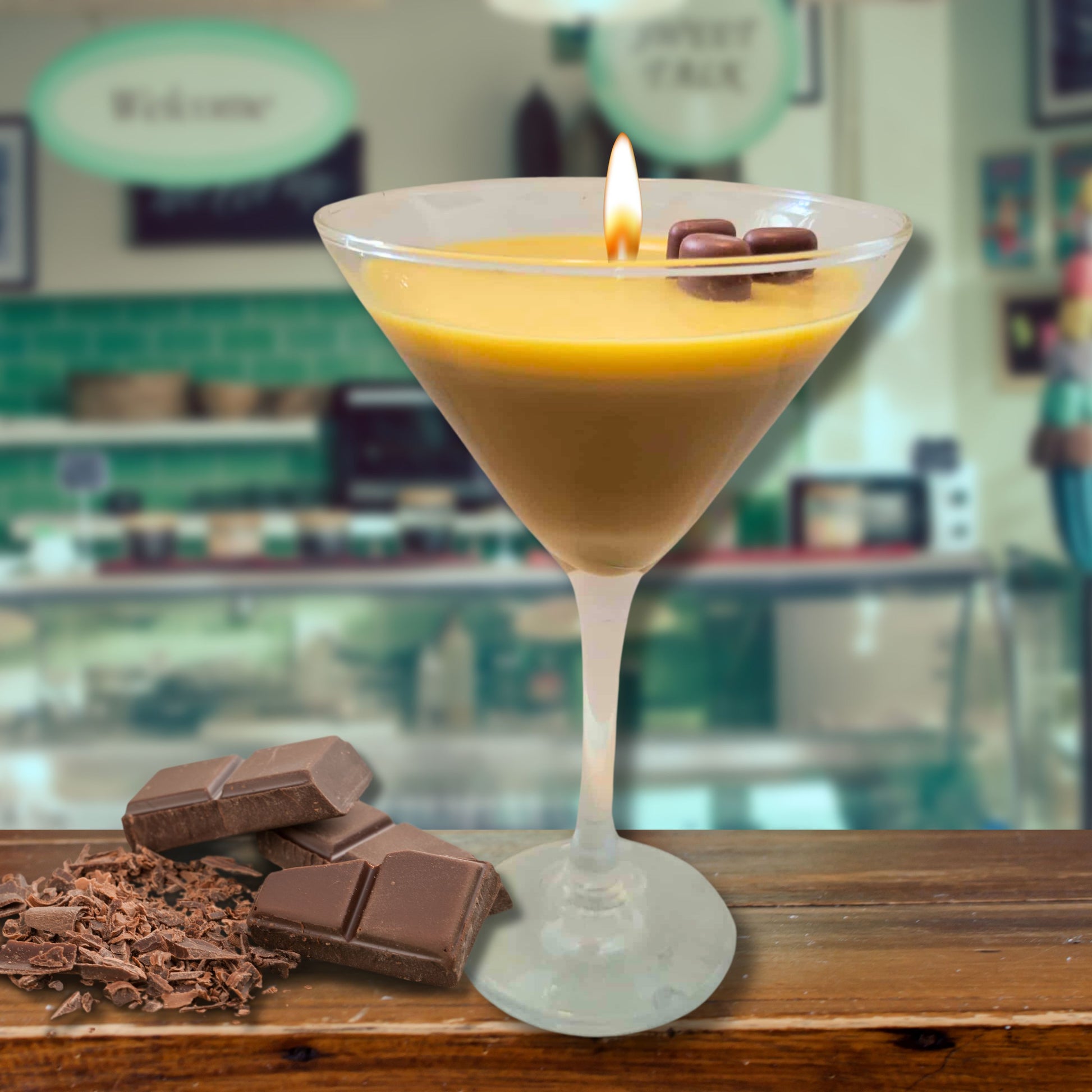 Cafe Delights Chocolate Martini Scented Soy Wax Candle