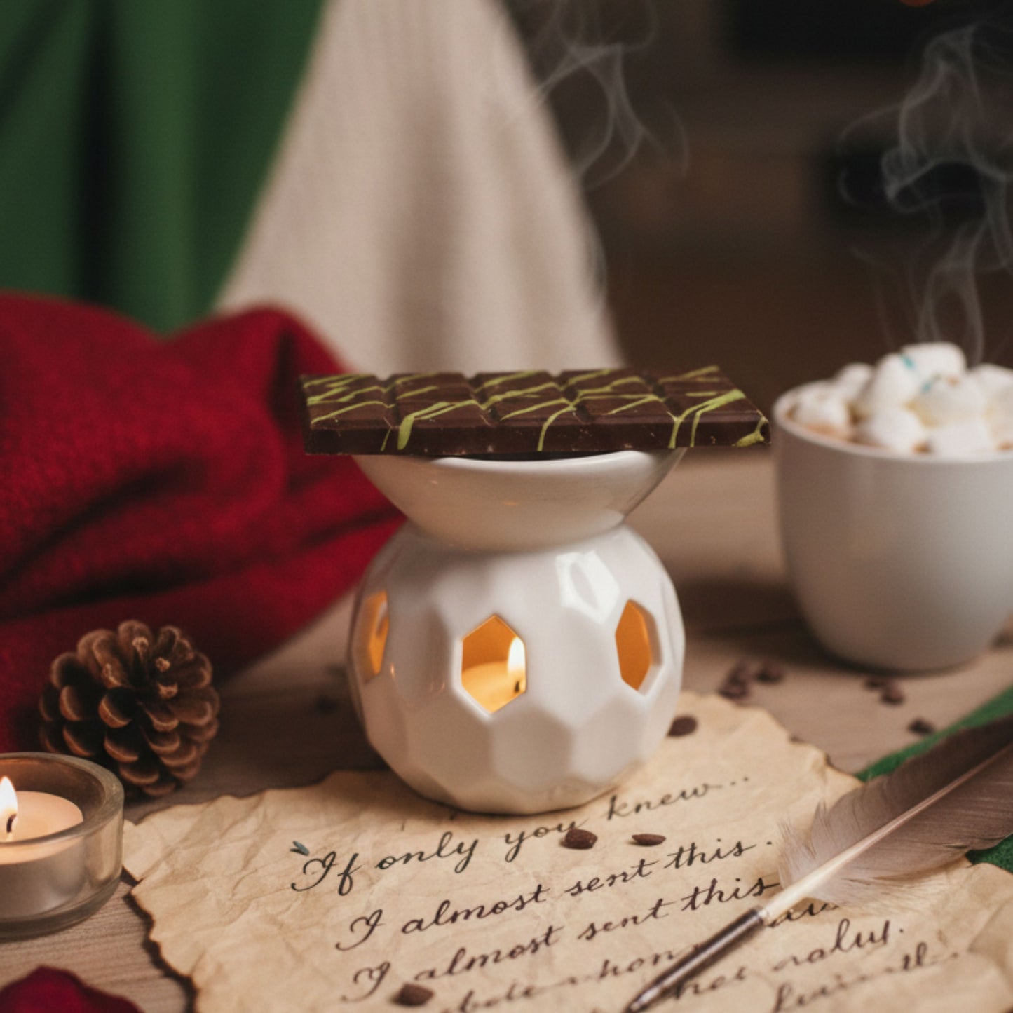 Cafe Delights Dubai Chocolate Scented Soy Wax Melt Collection