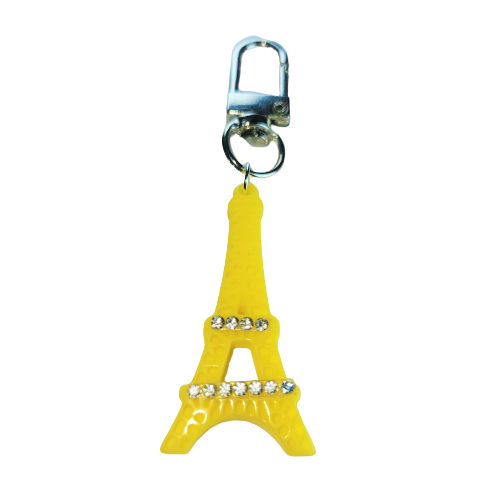 Eiffel Tower Bling Keychain Purse Tag