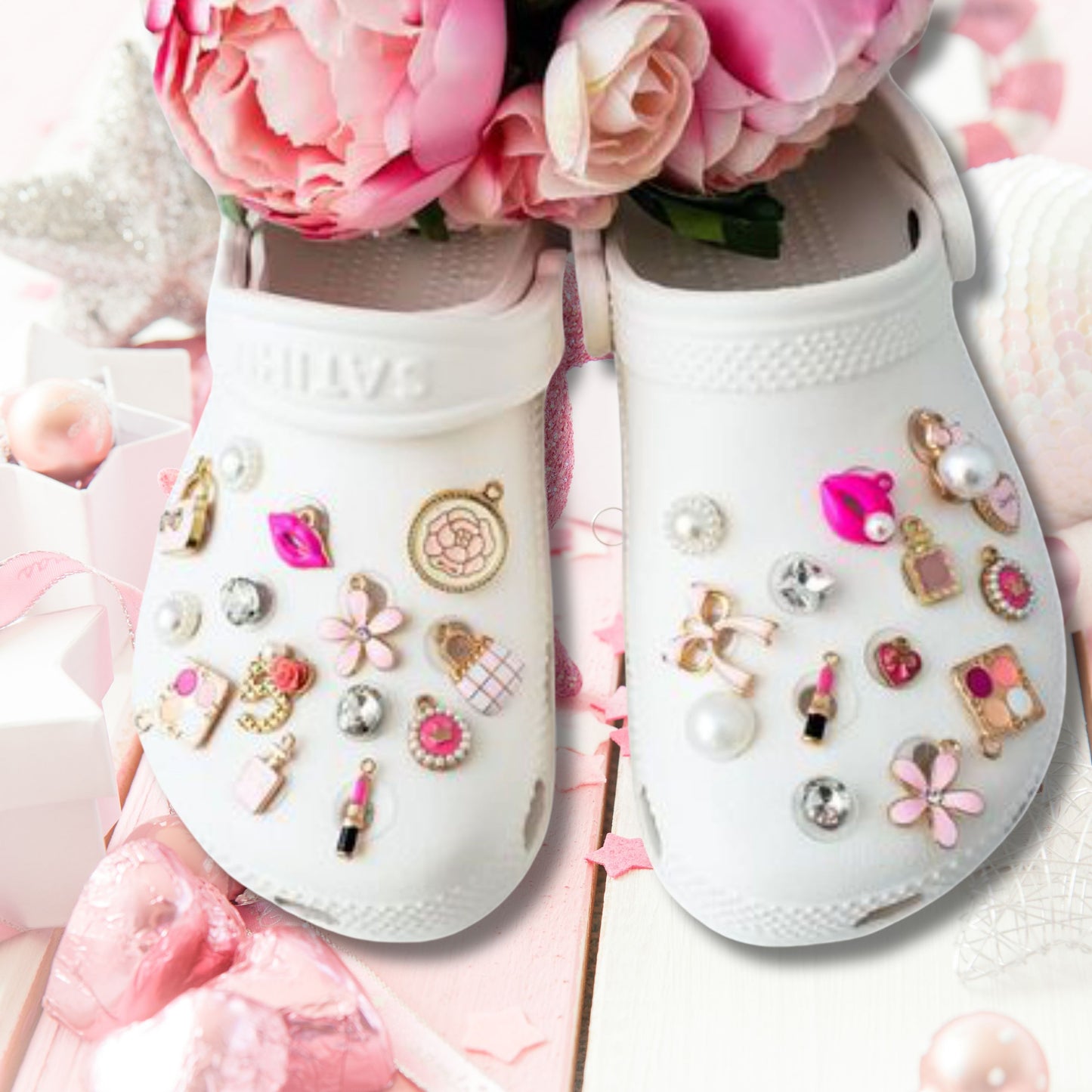 Luxury Pink Fashion Shoe Charms