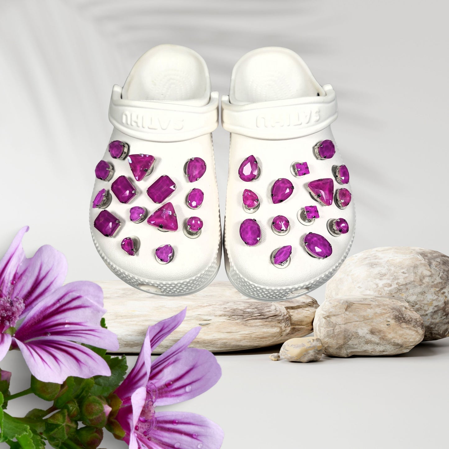 Crocs Charms Light Purple Jelly Rhinestones