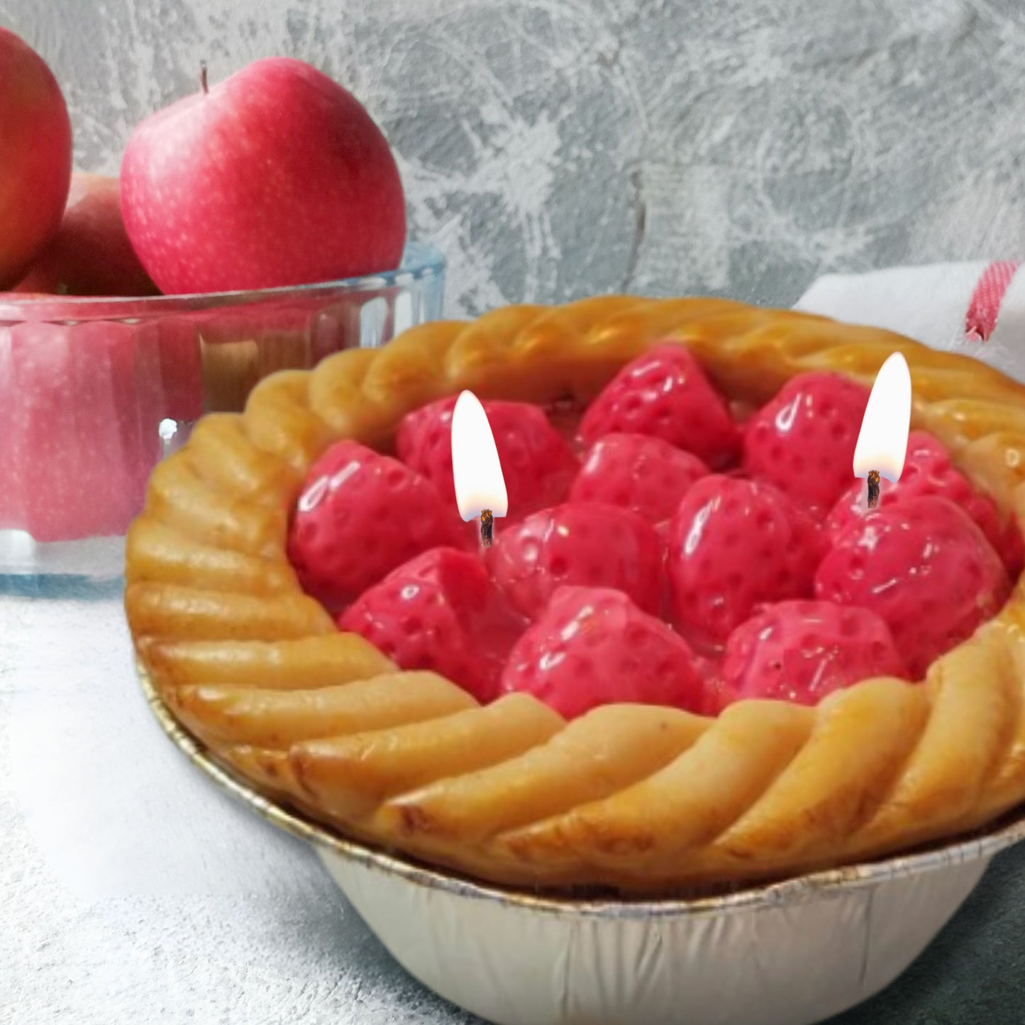 Cafe Delights Strawberry Pie Scented Soy Wax Candle