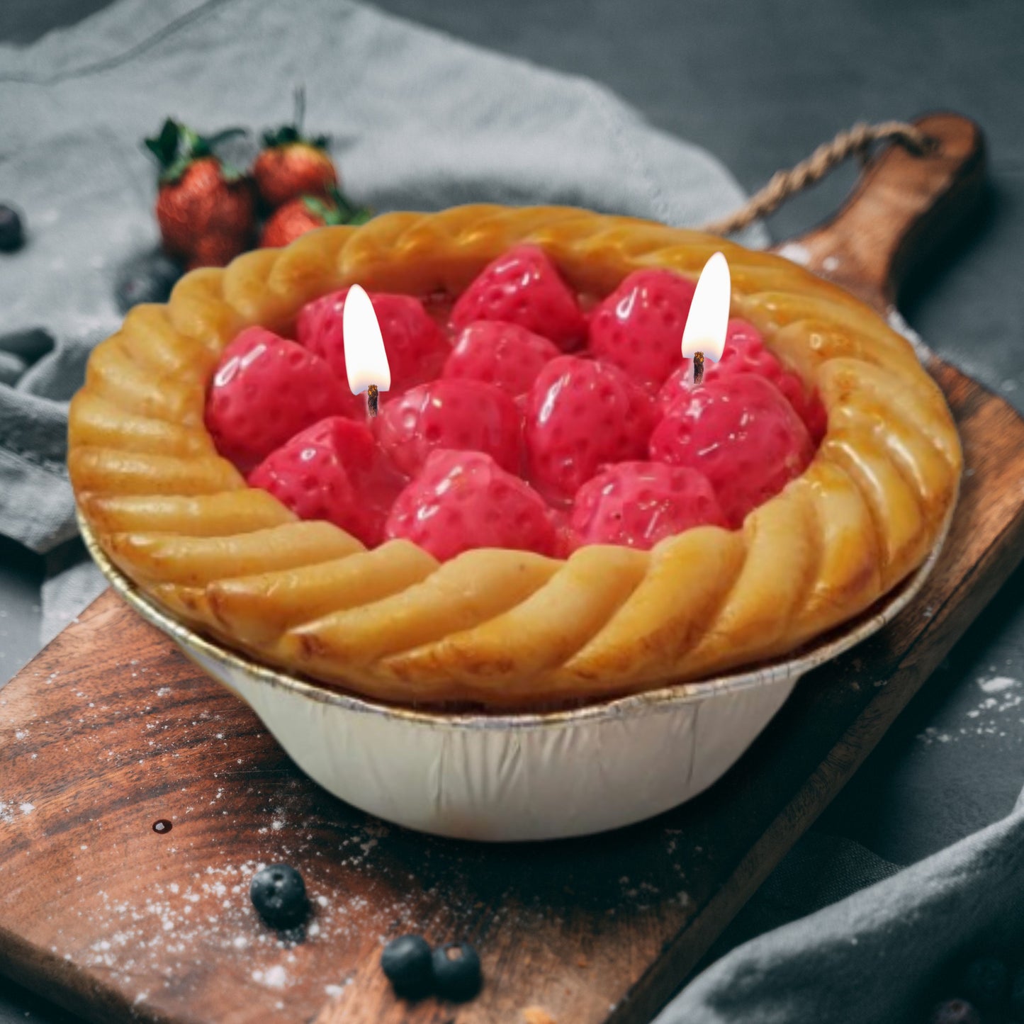 Cafe Delights Strawberry Pie Scented Soy Wax Candle