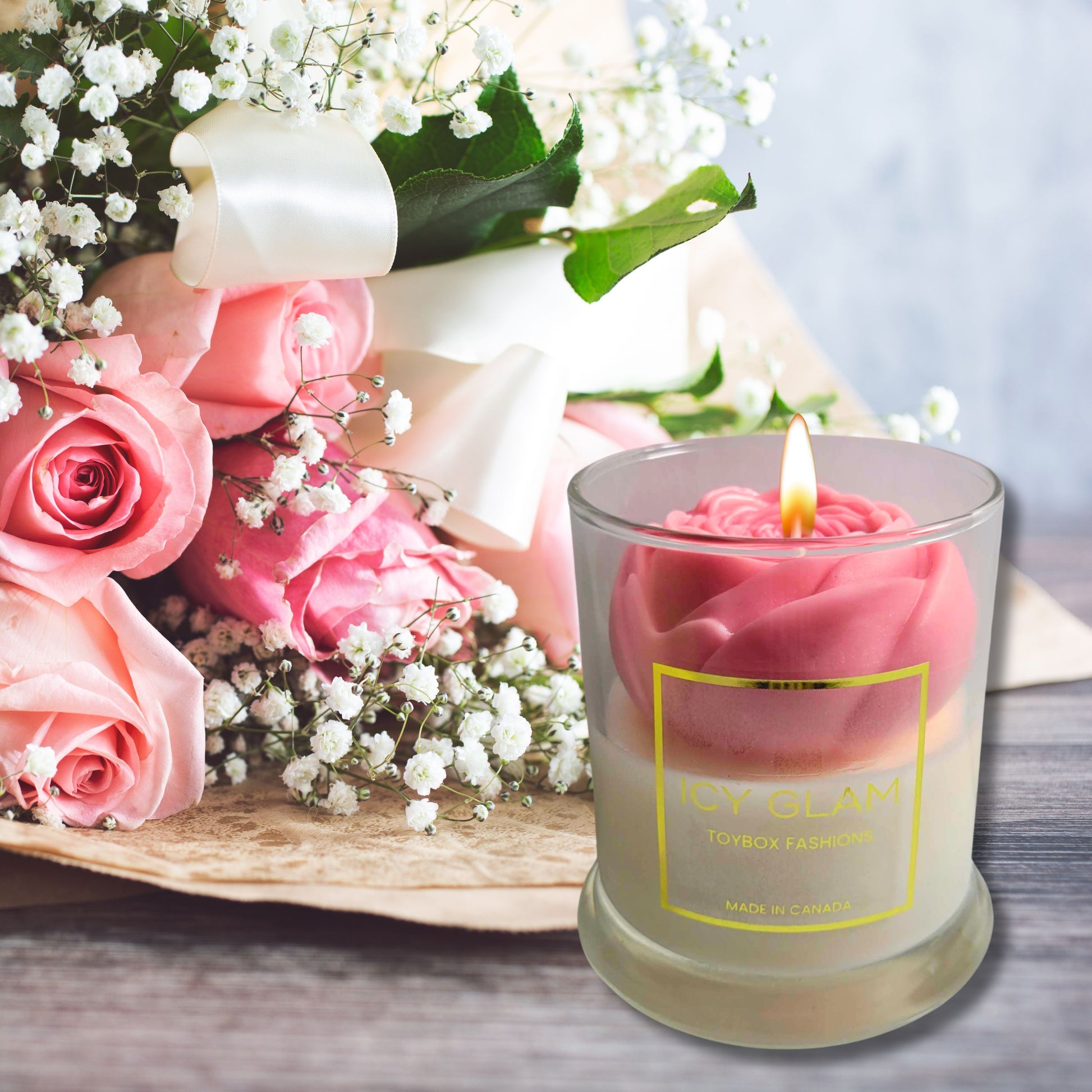 Scented Peony Soy Wax Candle
