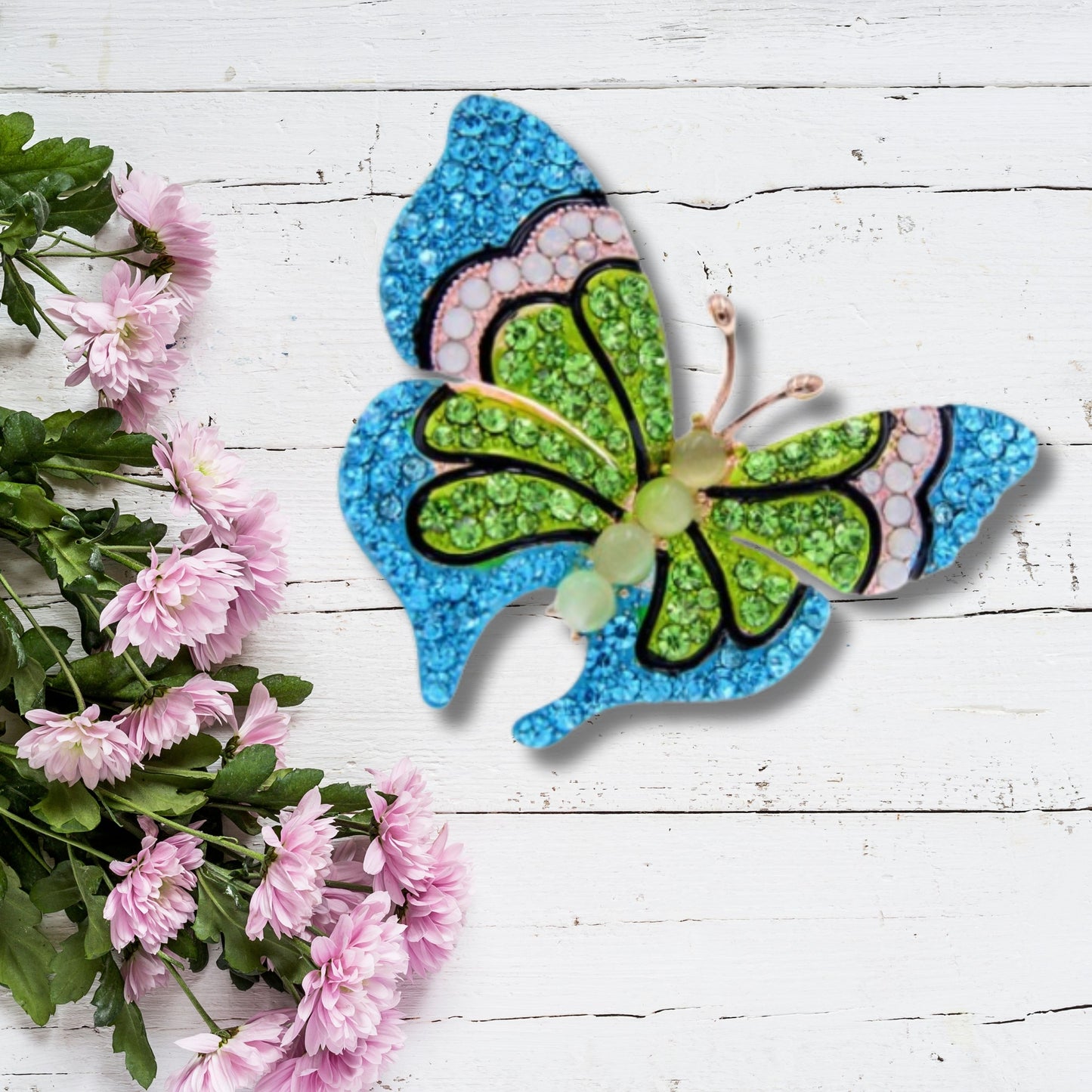 Rhinestone Butterfly Fashion Brooch