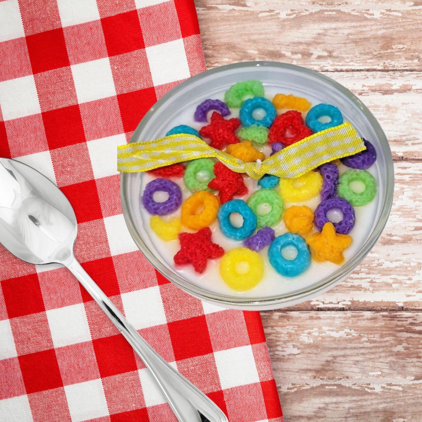 Rainbow Fruity O's Cereal Scented Soy Wax Candle