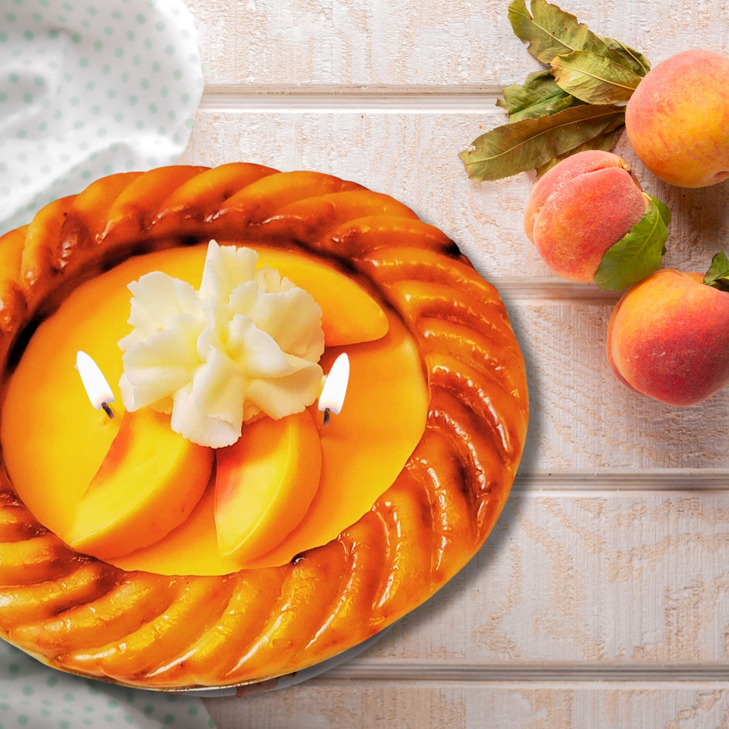 Cafe Delights Peach Pie Scented Soy Wax Candle