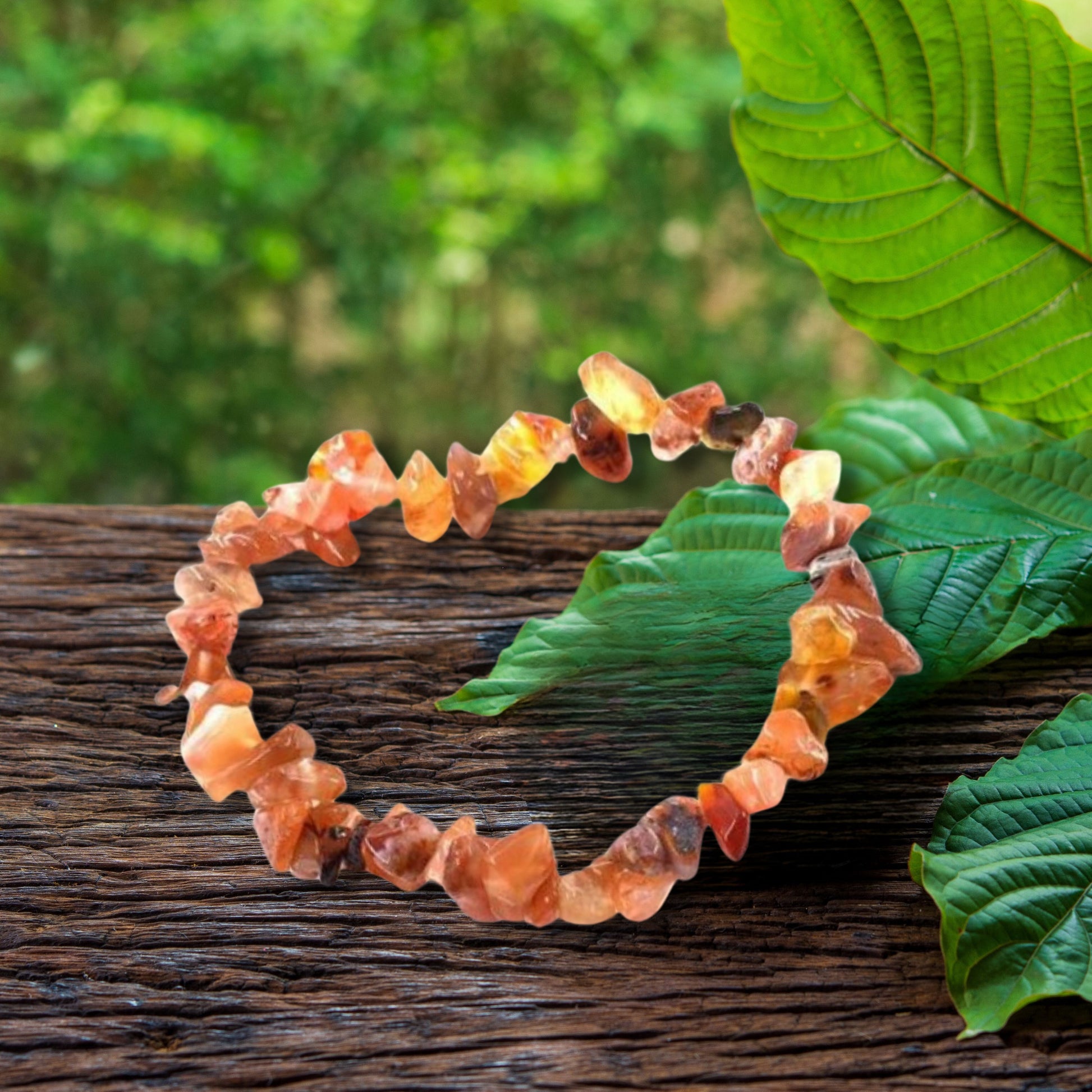 Natural Healing Stone Pure Red Agate Stretch Bracelet