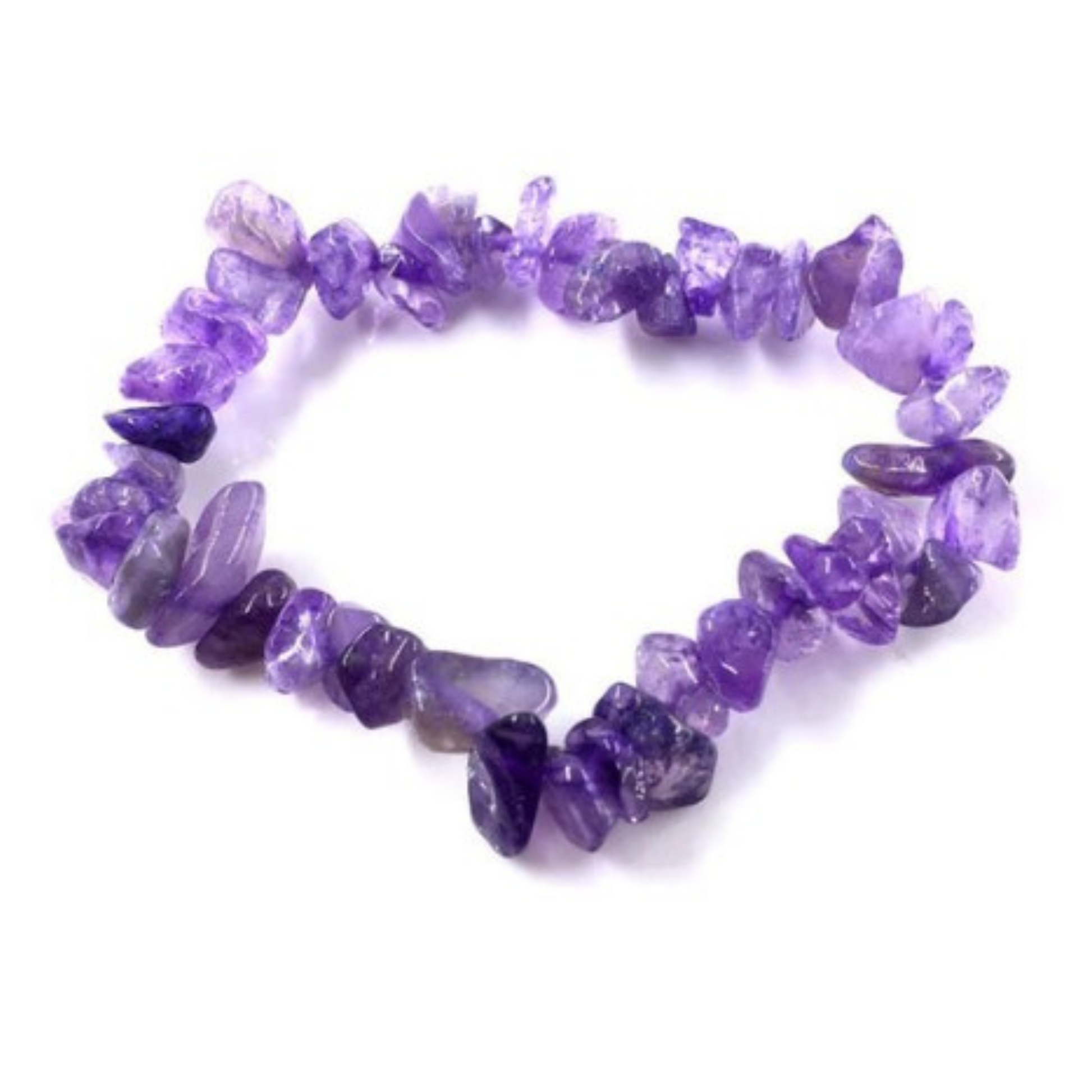 Natural Healing Purple Amethyst Gemstone Bracelet