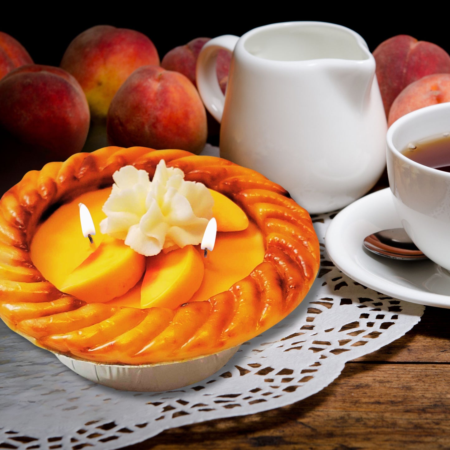 Cafe Delights Peach Pie Scented Soy Wax Candle