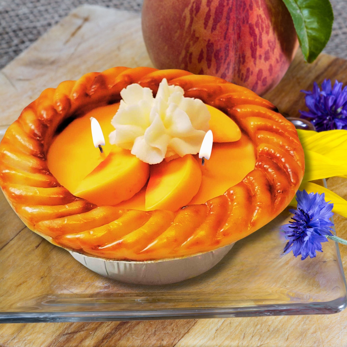 Cafe Delights Peach Pie Scented Soy Wax Candle