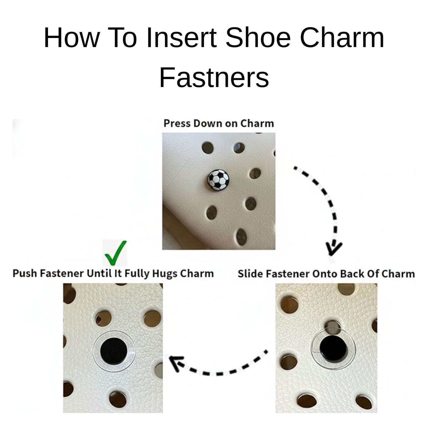 Shoe Charm Fastener Stoppers