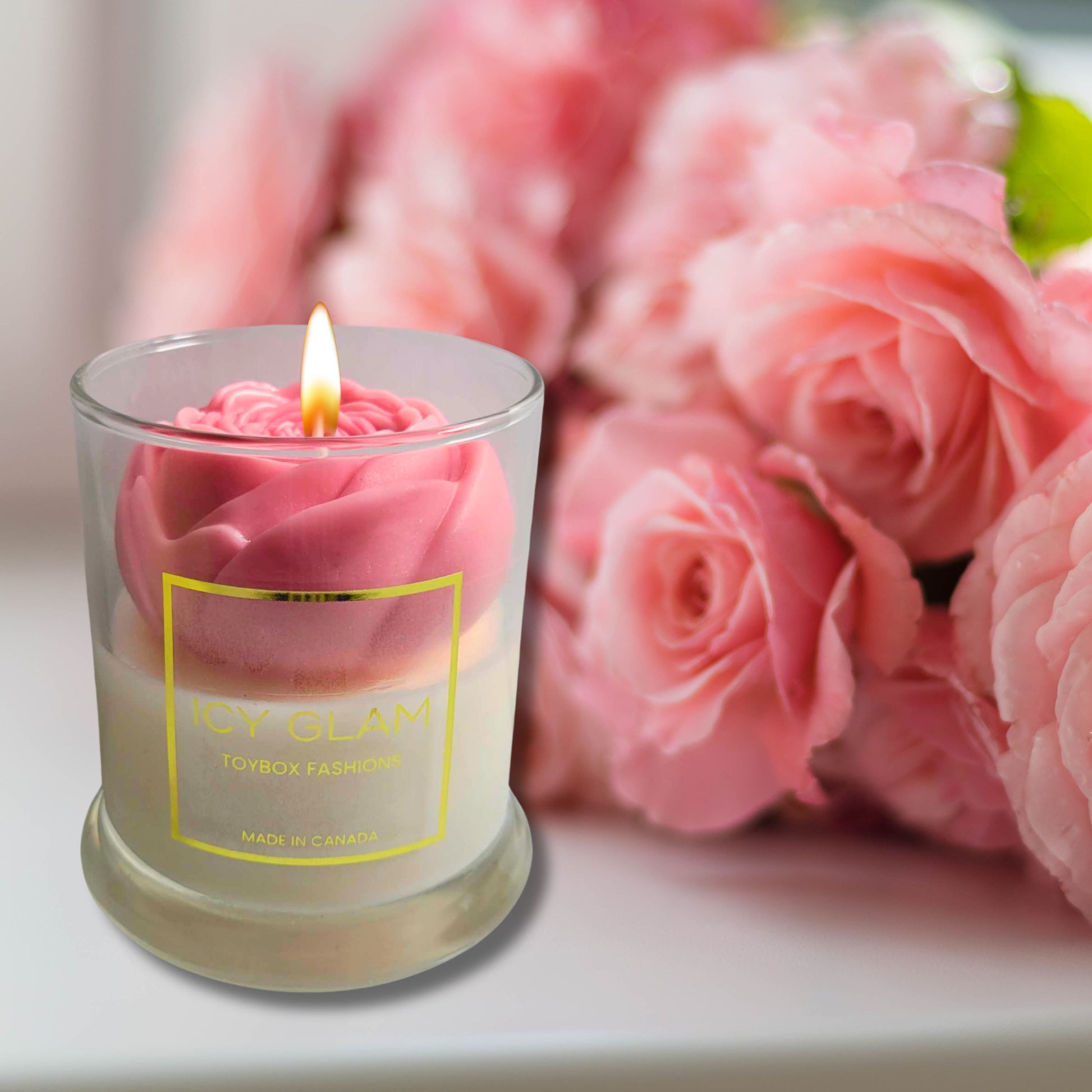 Scented Peony Soy Wax Candle