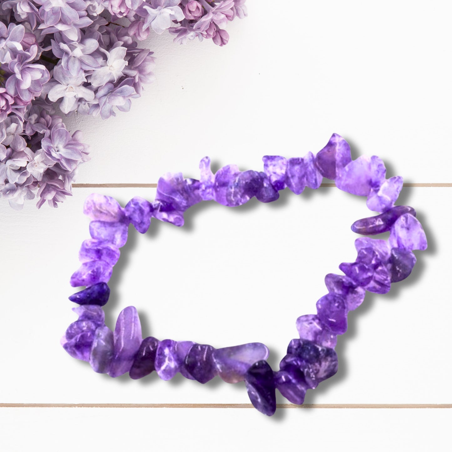 Natural Healing Purple Amethyst Gemstone Bracelet