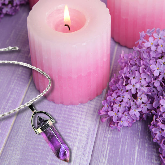 Natural Healing Stone Silver Plated Chain Collection