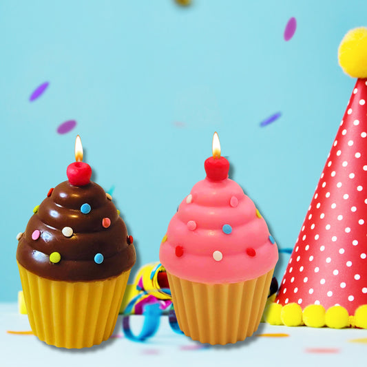 Cartoon Confetti Cupcake Scented Soy Wax Candle