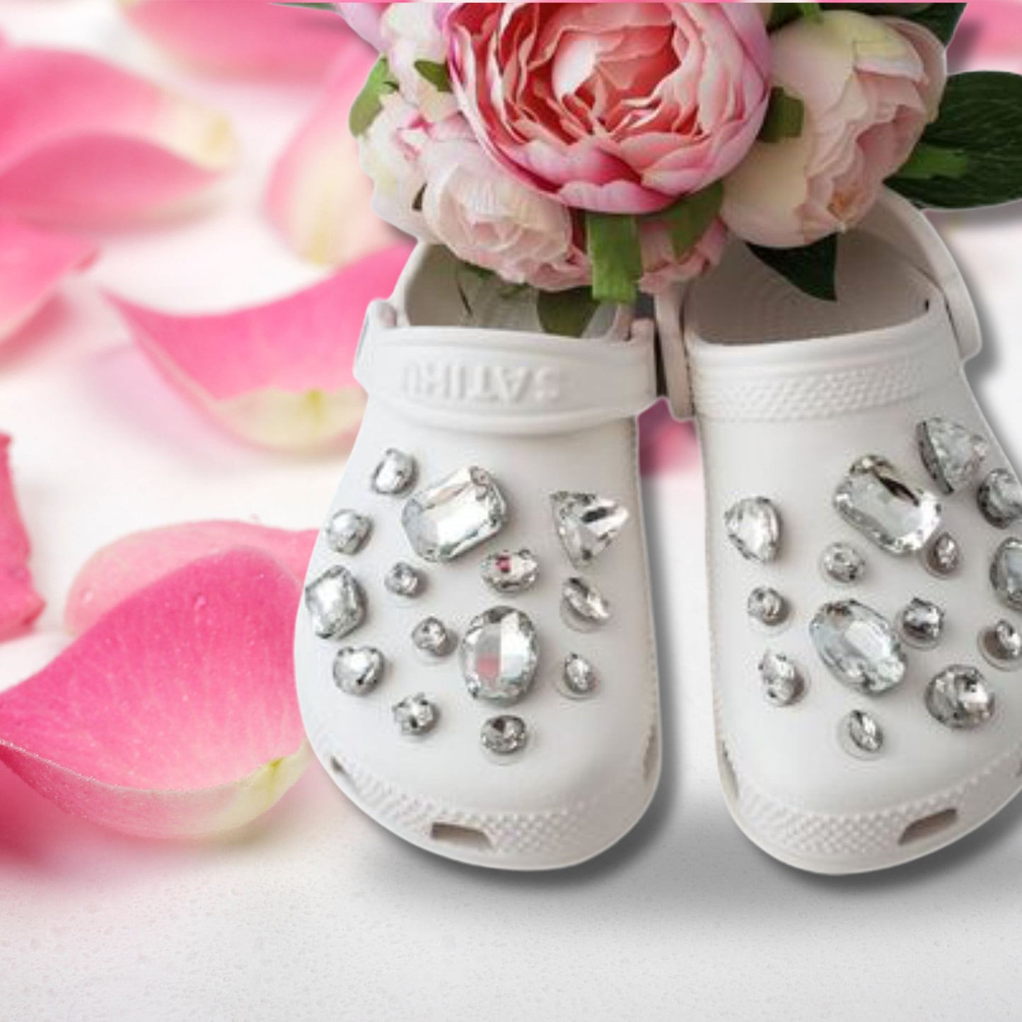 Crocs Charms Clear Glass Rhinestone Shoe Charms