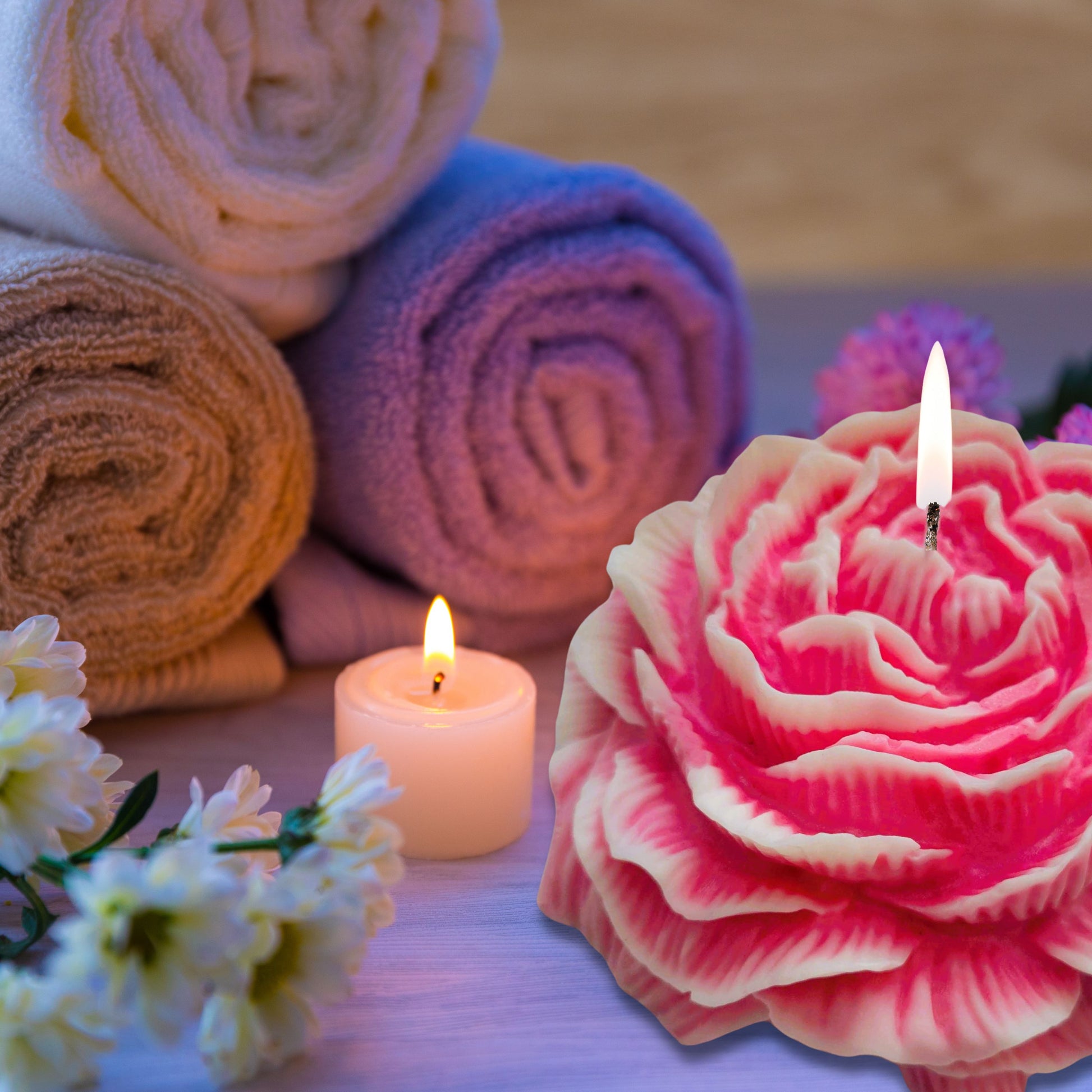 Jumbo Peony Rose Scented Soy Wax Candle