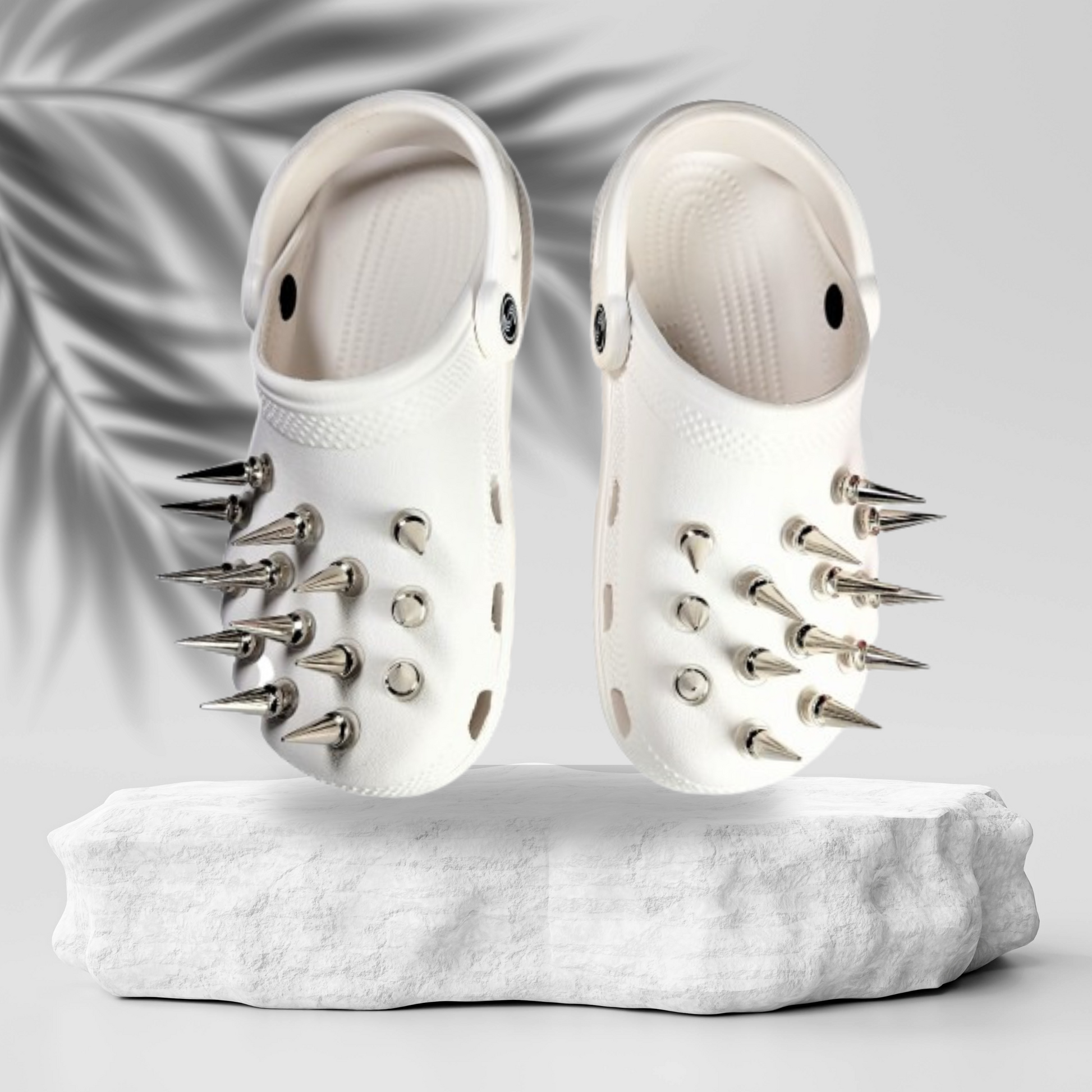 Crocs Charms Luxury Silver Metal Stud Fashion Spike Rivets – Toybox Fashions