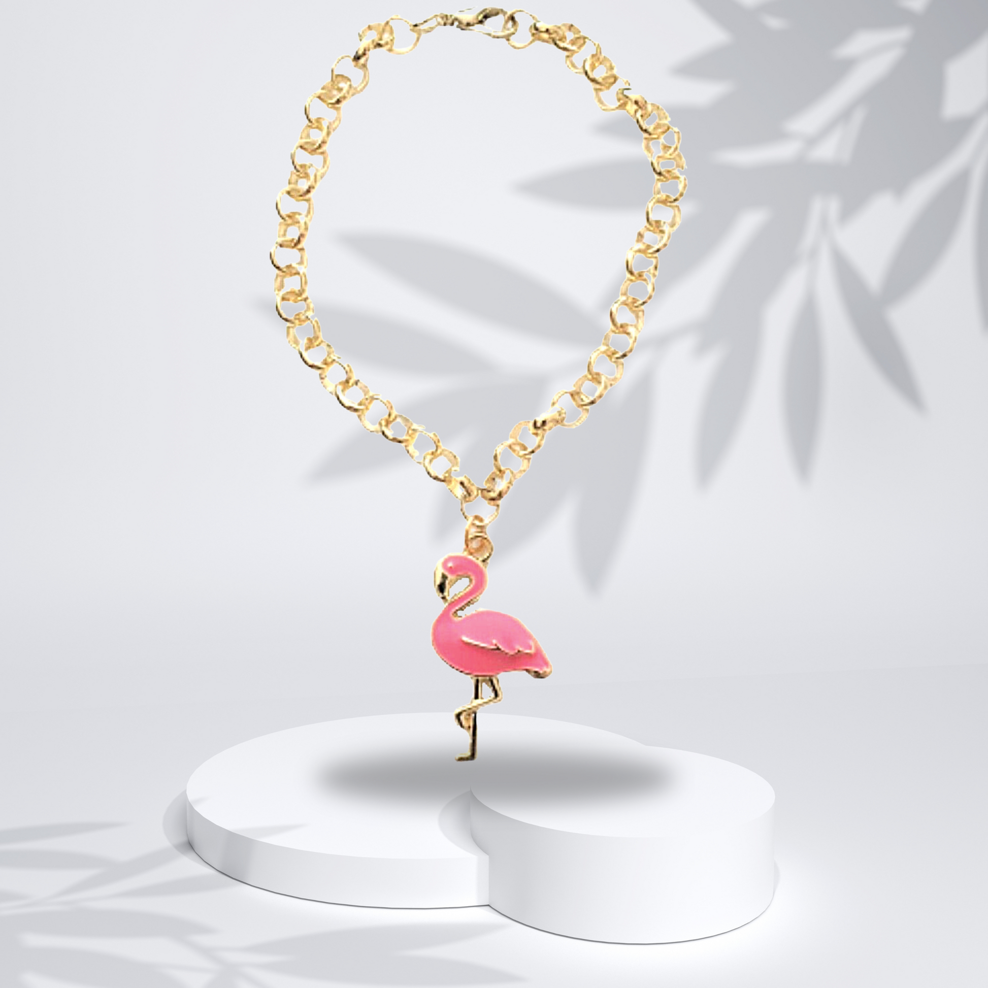 Flamingo Charm Statement Bracelet