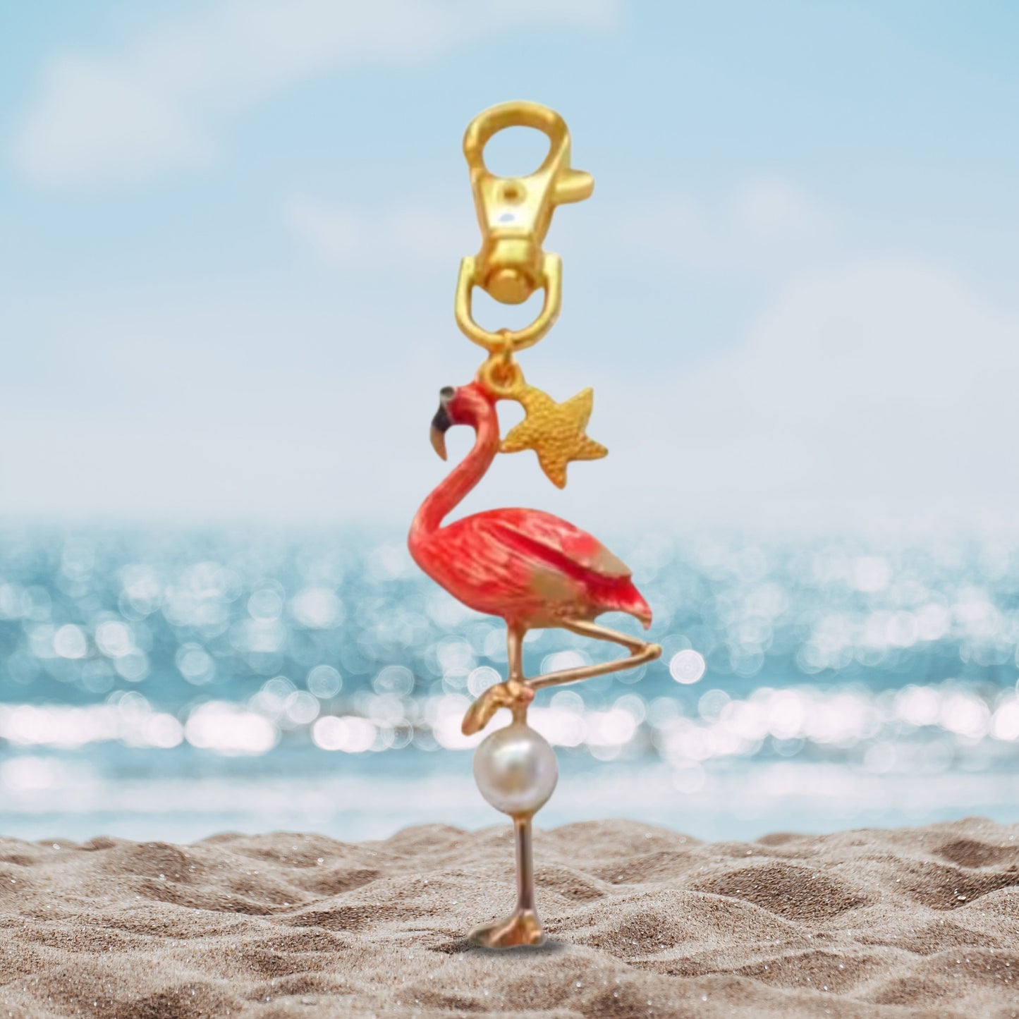 Flamingo Fashion Keychain