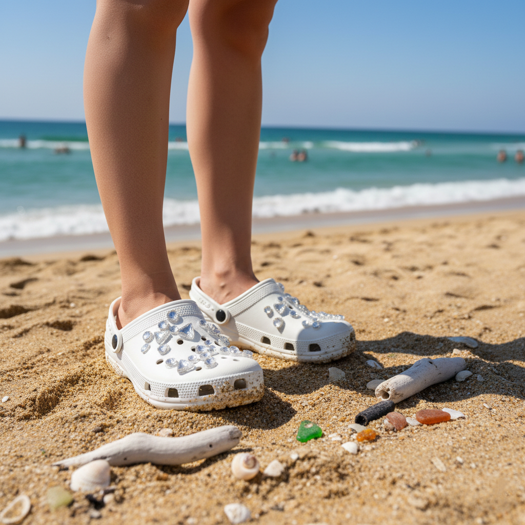 Luxury Silver Claw White Jelly Glass Rhinestone Shoe Charms