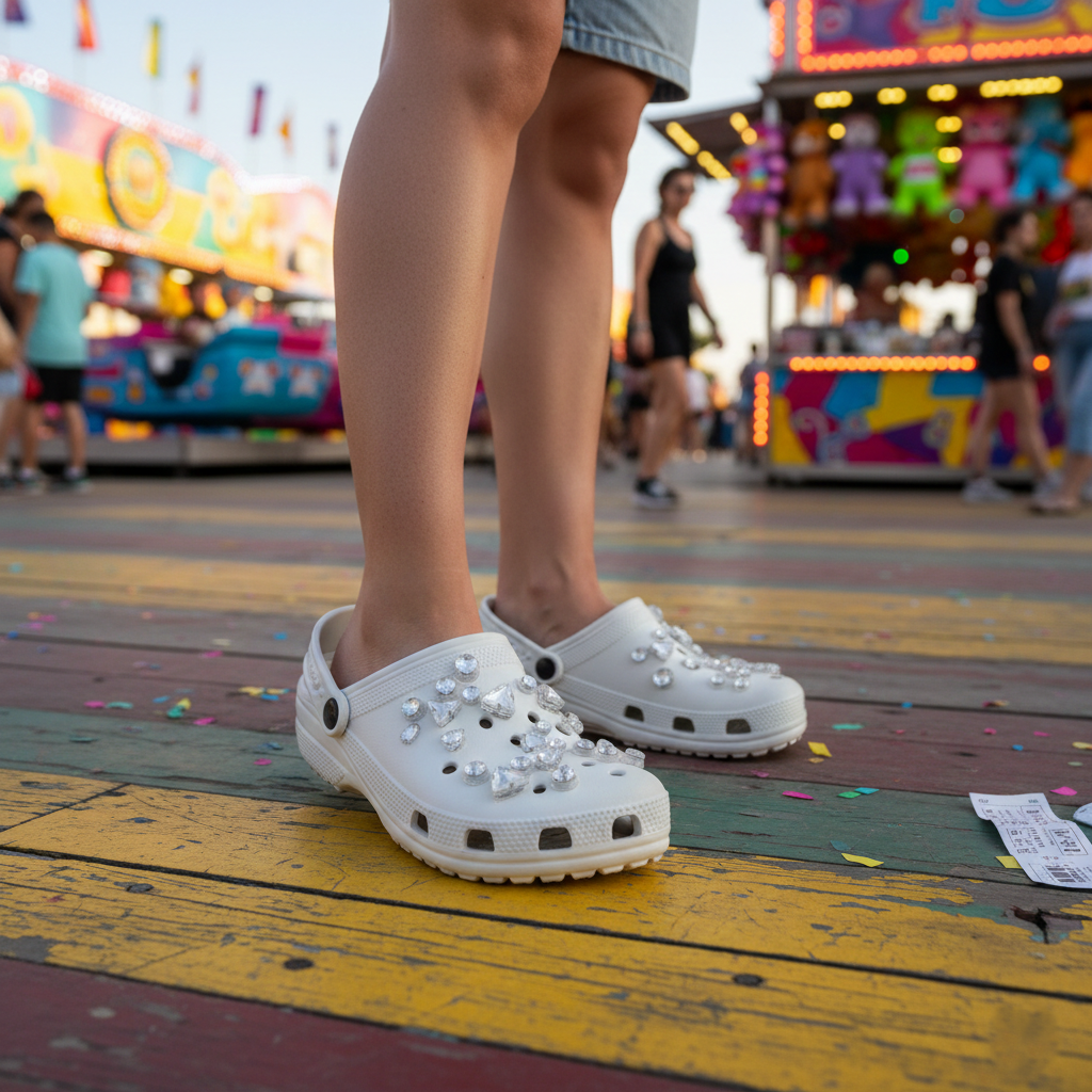 Luxury Silver Claw White Jelly Glass Rhinestone Shoe Charms