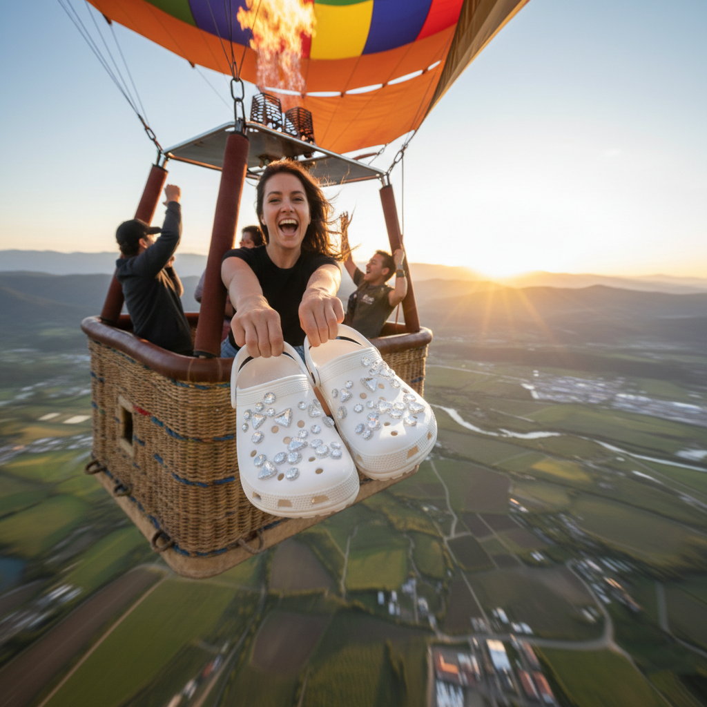 Luxury Silver Claw White Jelly Glass Rhinestone Shoe Charms