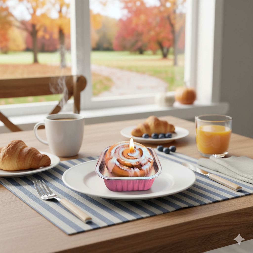 Cafe Delights Cinnamon Bun Scented Soy Wax Candle