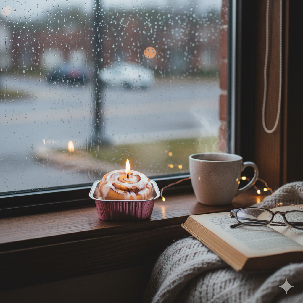 Cafe Delights Cinnamon Bun Scented Soy Wax Candle