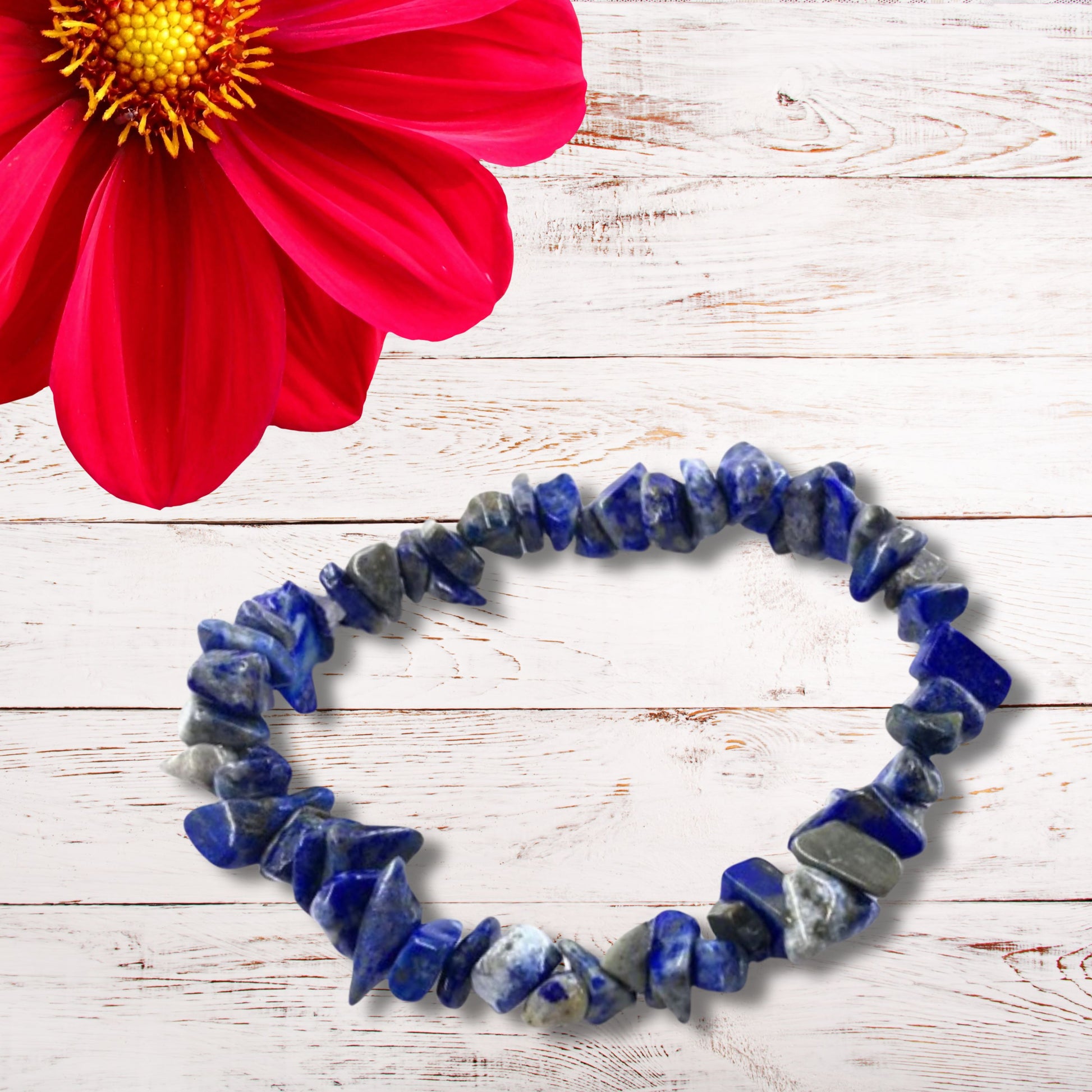 Natural Healing Pure Blue Lapis Lazuli Stretch Bracelet