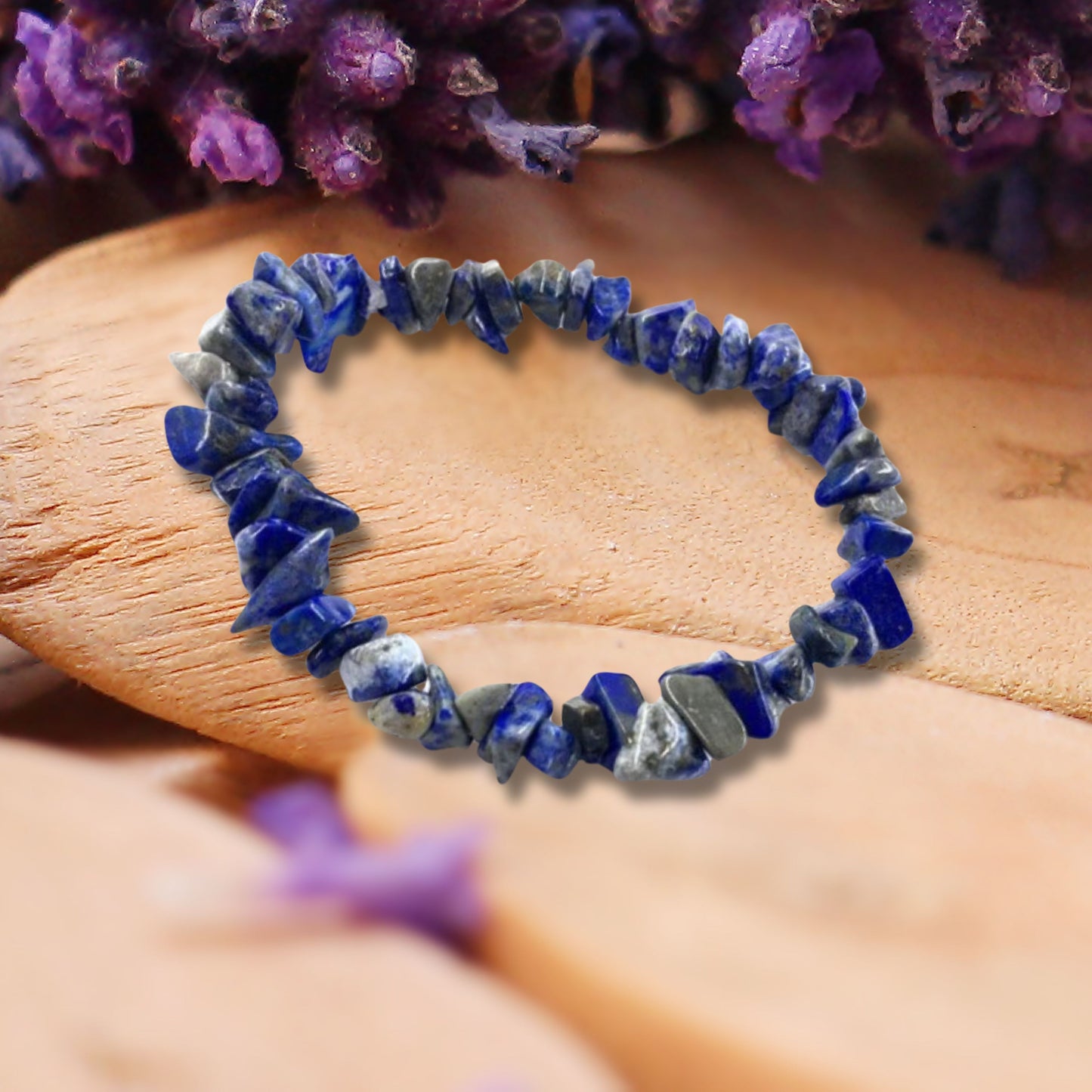 Natural Healing Pure Blue Lapis Lazuli Stretch Bracelet