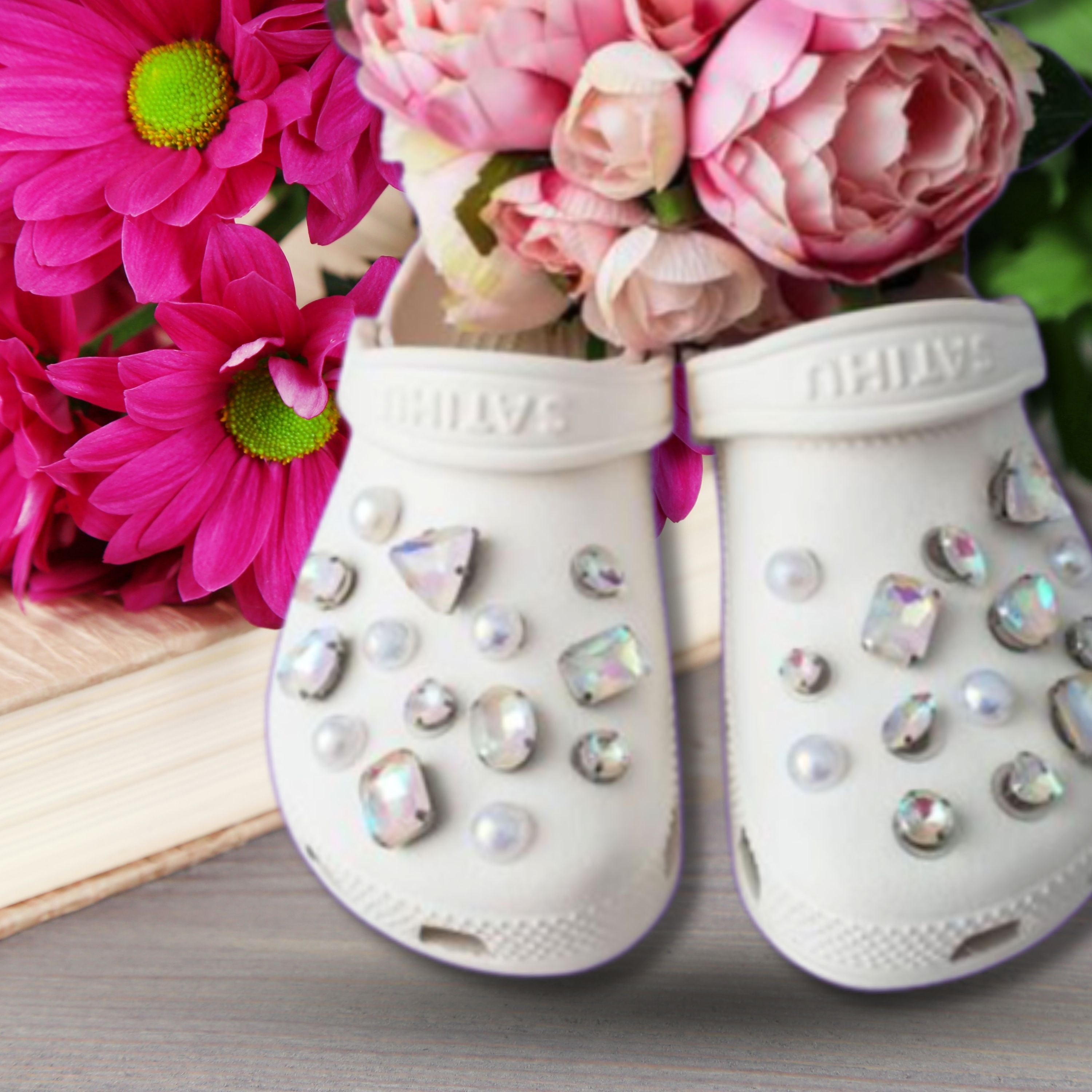 Crocs with online diamonds