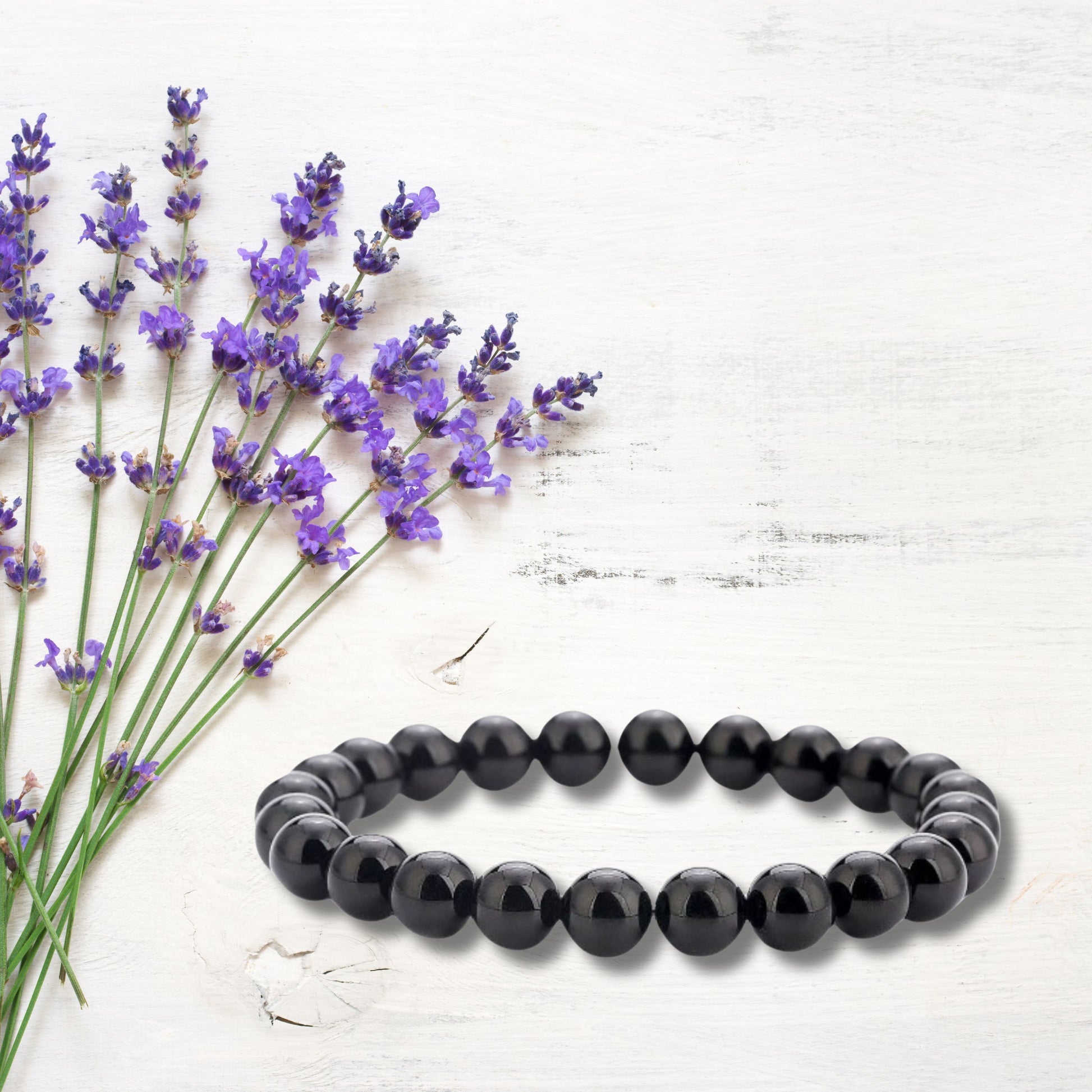 Natural Healing Black Onyx Bead Bracelet