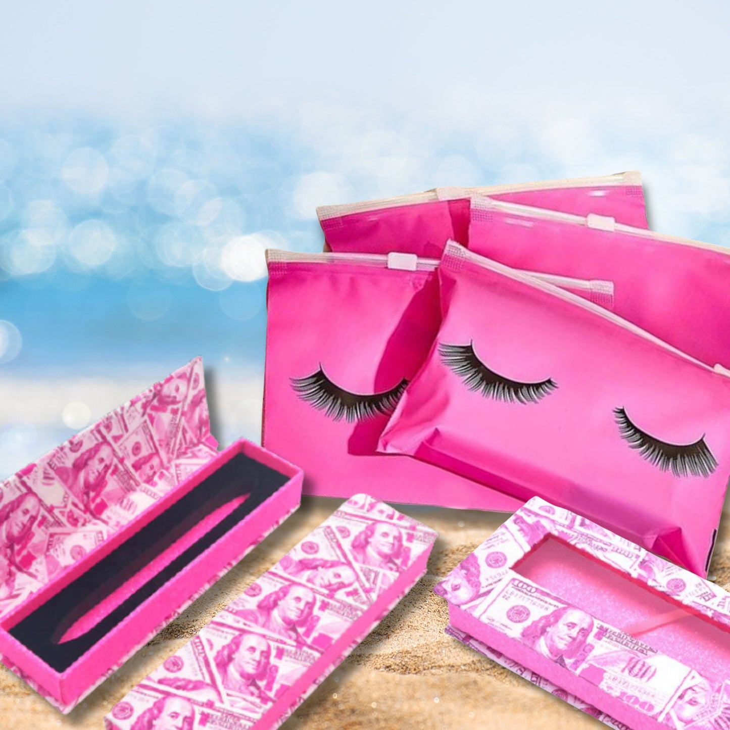 Hot Pink Lash Storage Travel Kit