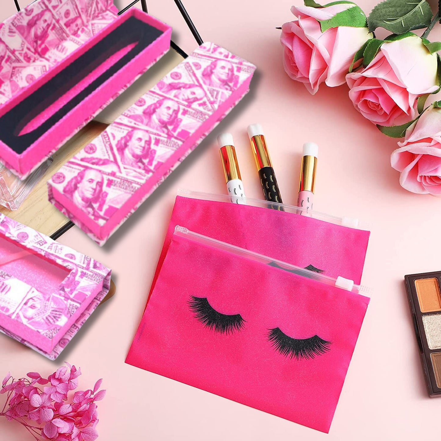 Hot Pink Lash Storage Travel Kit