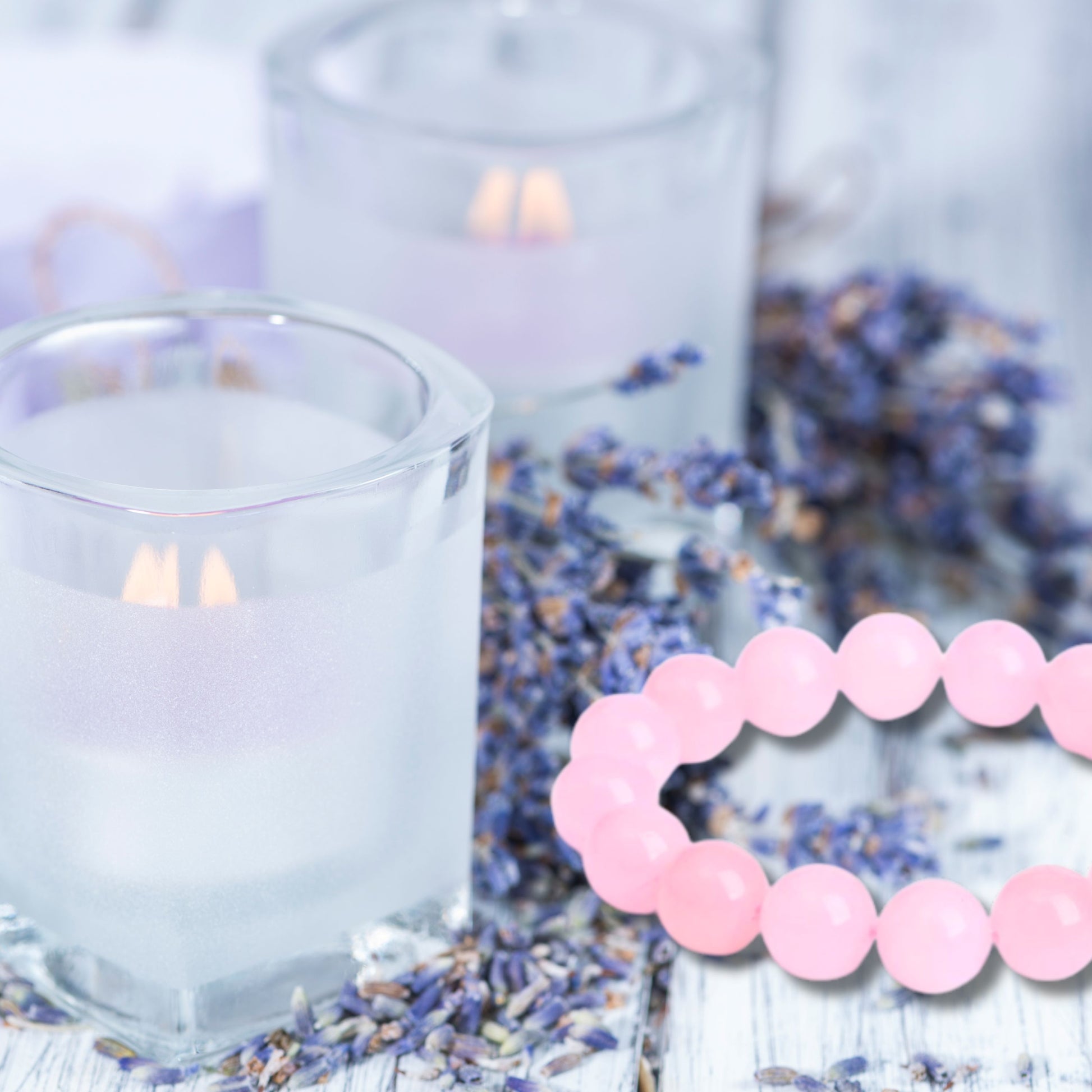 Natural Healing Pure Rose Quartz Stretch Bracelet