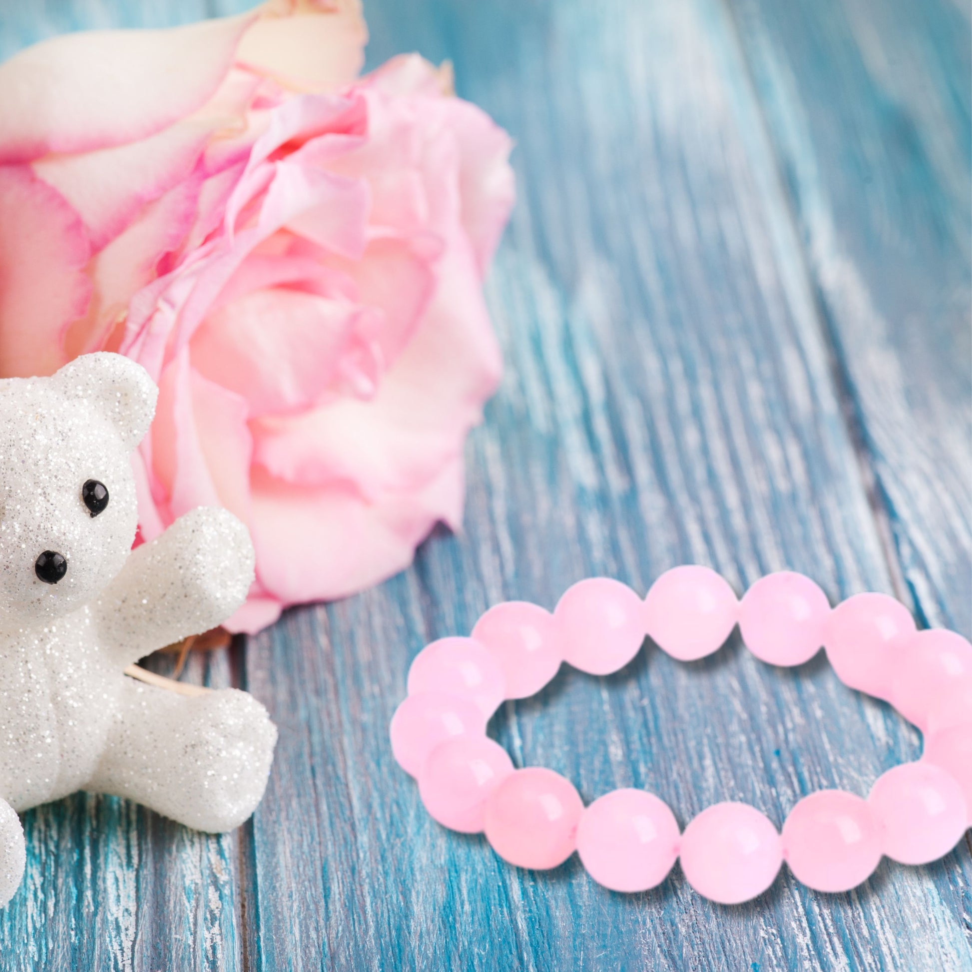 Natural Healing Pure Rose Quartz Stretch Bracelet