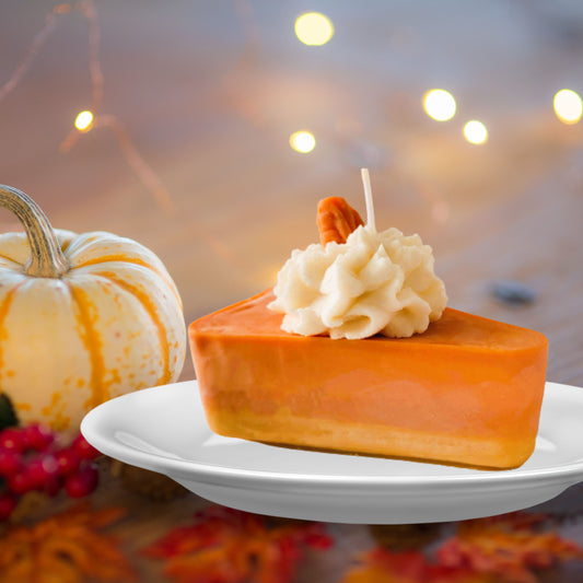 Cafe Delights Pumpkin Pie Slice Scented Soy Wax Candle