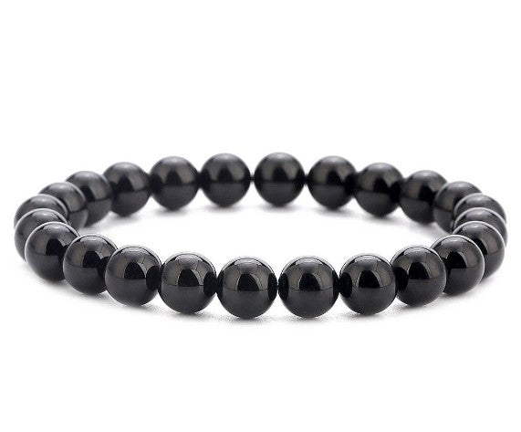Natural Healing Black Onyx Bead Bracelet