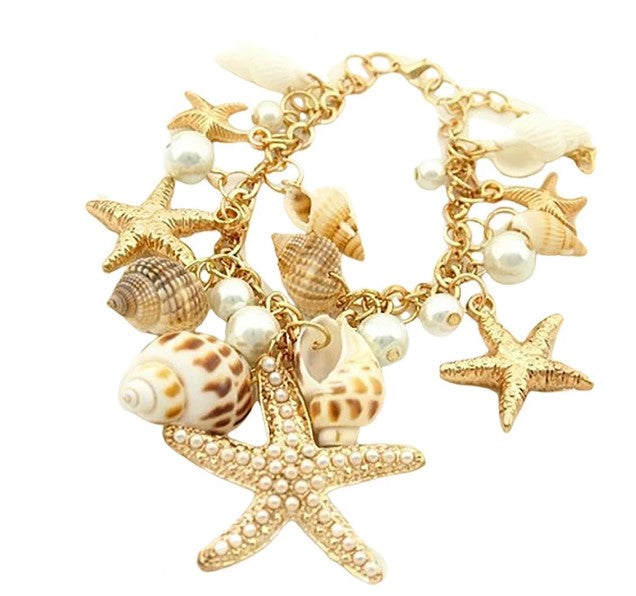 Bronzed Glow Shell Beach Babe Bracelet