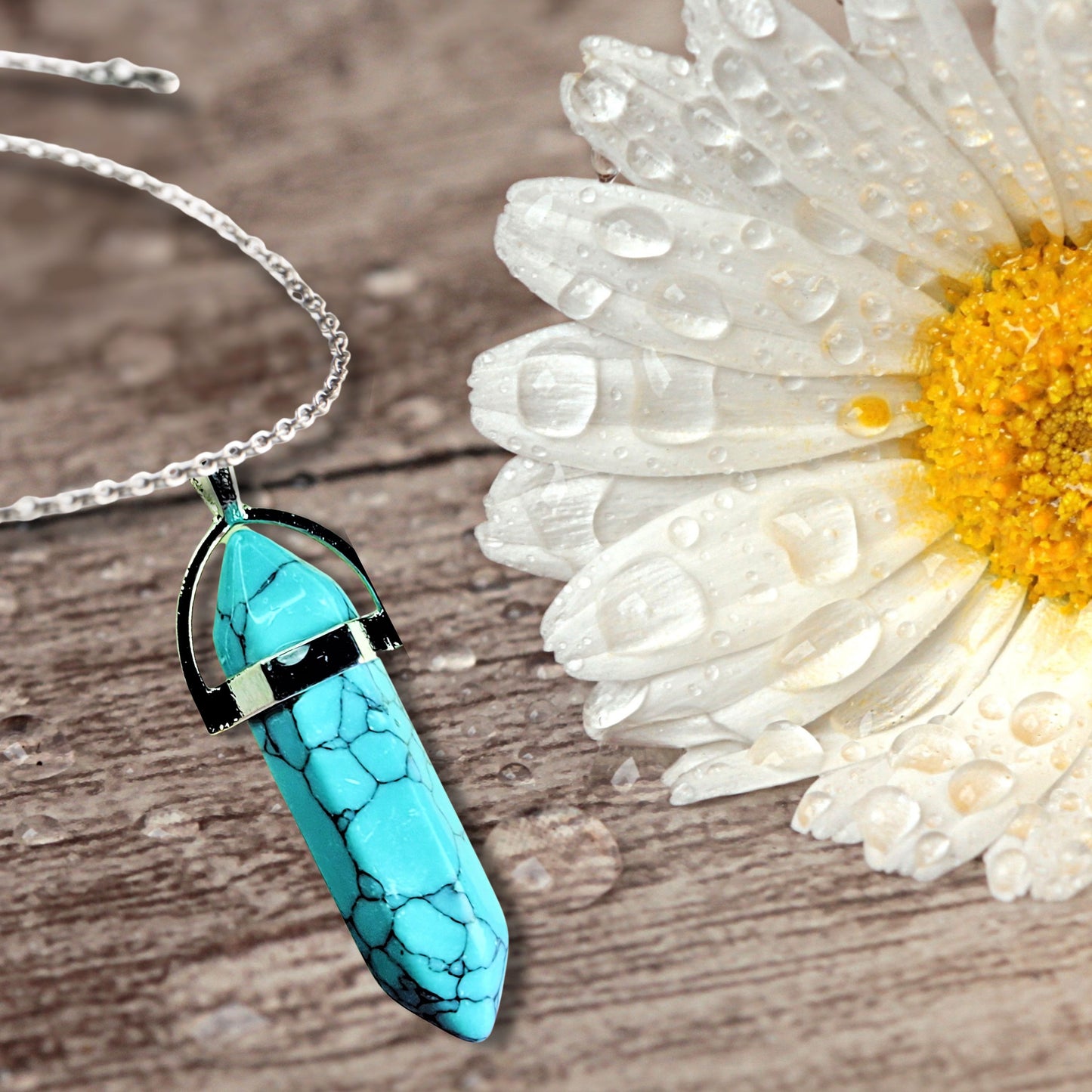 Natural Healing Stone Silver Plated Chain Collection