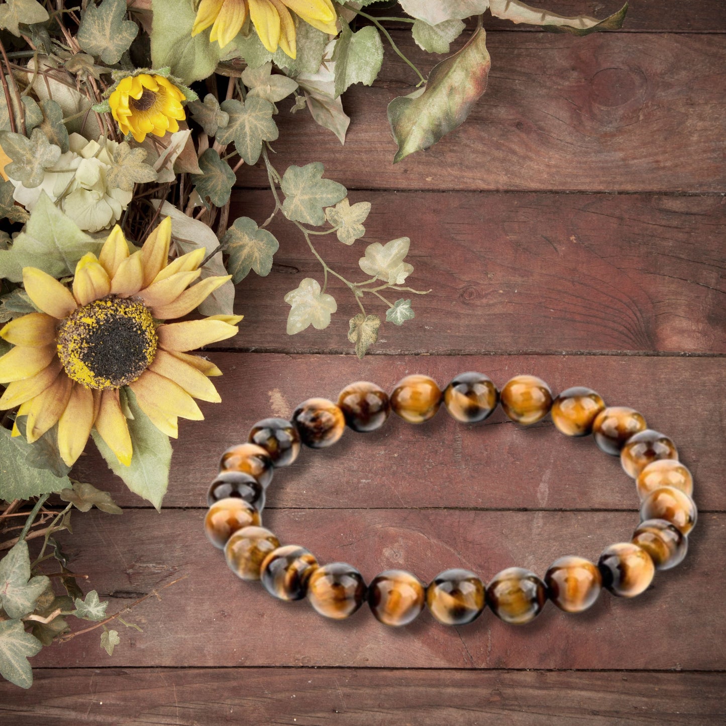 Natural Healing Tiger Eye Stretch Bracelet