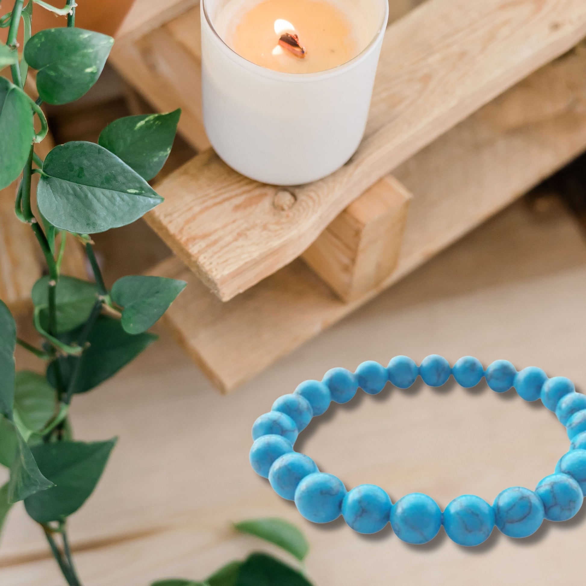 Natural Healing Turquoise Stretch Bracelet