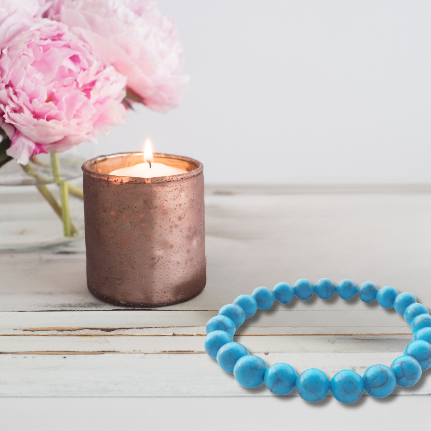 Natural Healing Turquoise Stretch Bracelet