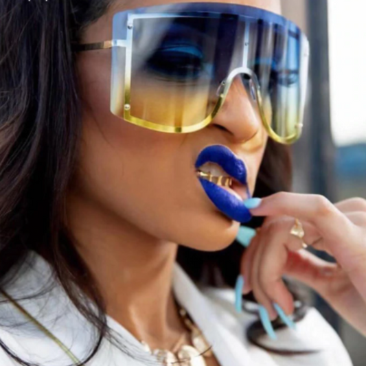 Blue & Yellow Gradient Fashion Sunglasses