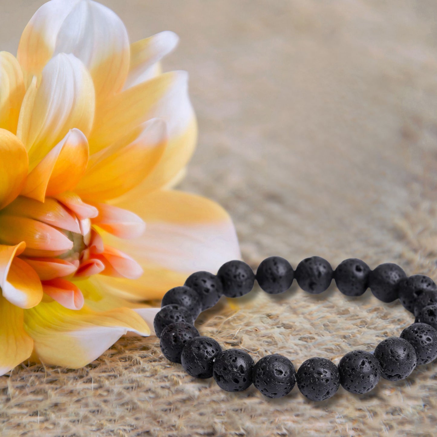 Natural Healing Pure Volcanic Stone Stretch Bracelet