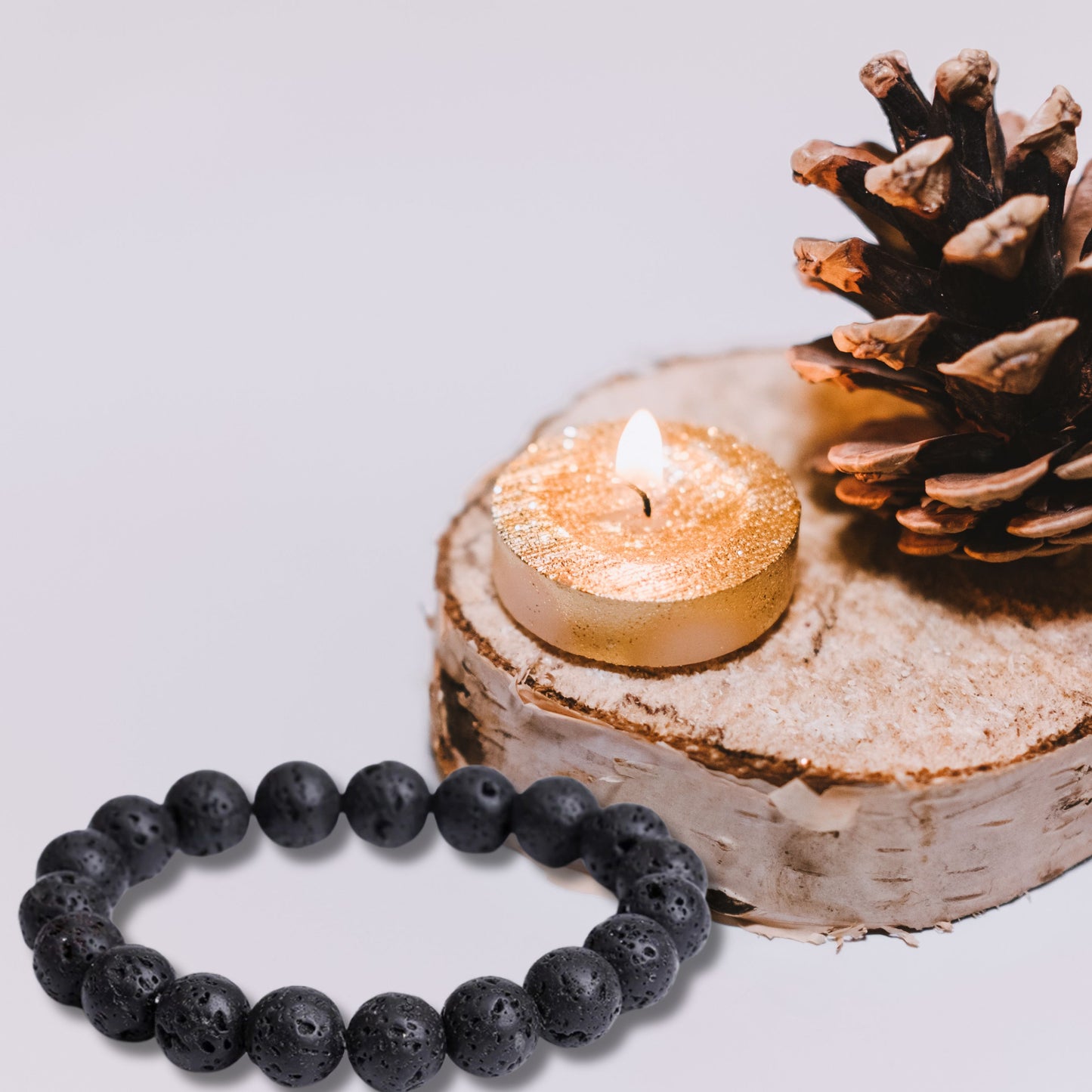 Natural Healing Pure Volcanic Stone Stretch Bracelet