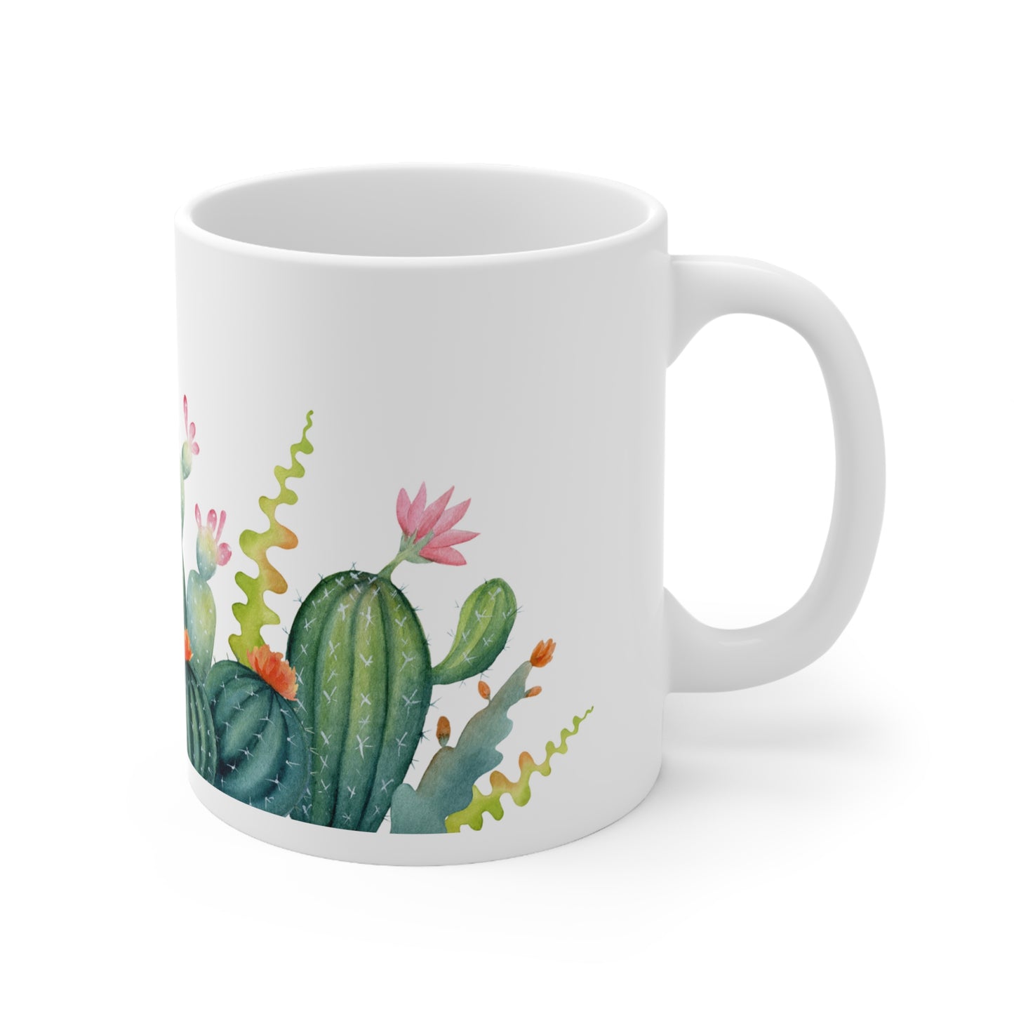 Introducing the Perfect 11oz Ceramic Mug with Cactus Print