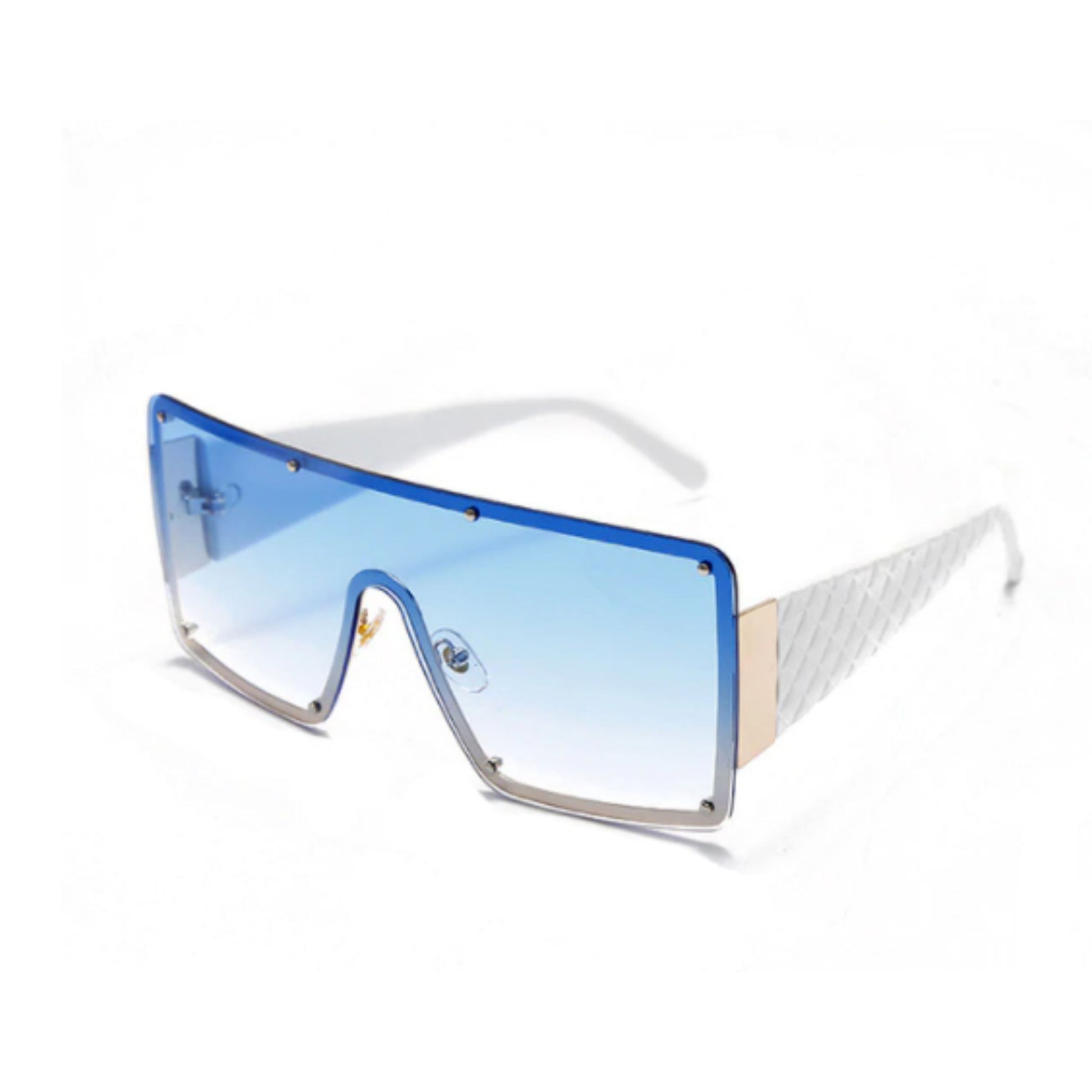 Blue & White Gradient Fashion Sunglasses